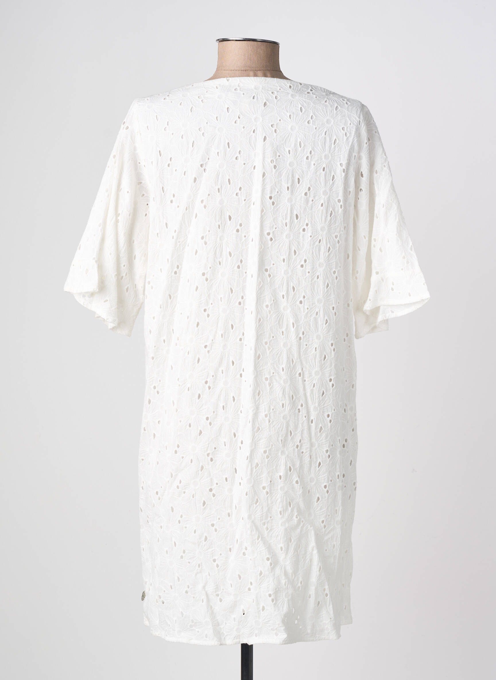 Rochie midi mâneci scurte mâneci scurte alb FREEMAN T.PORTER femeie