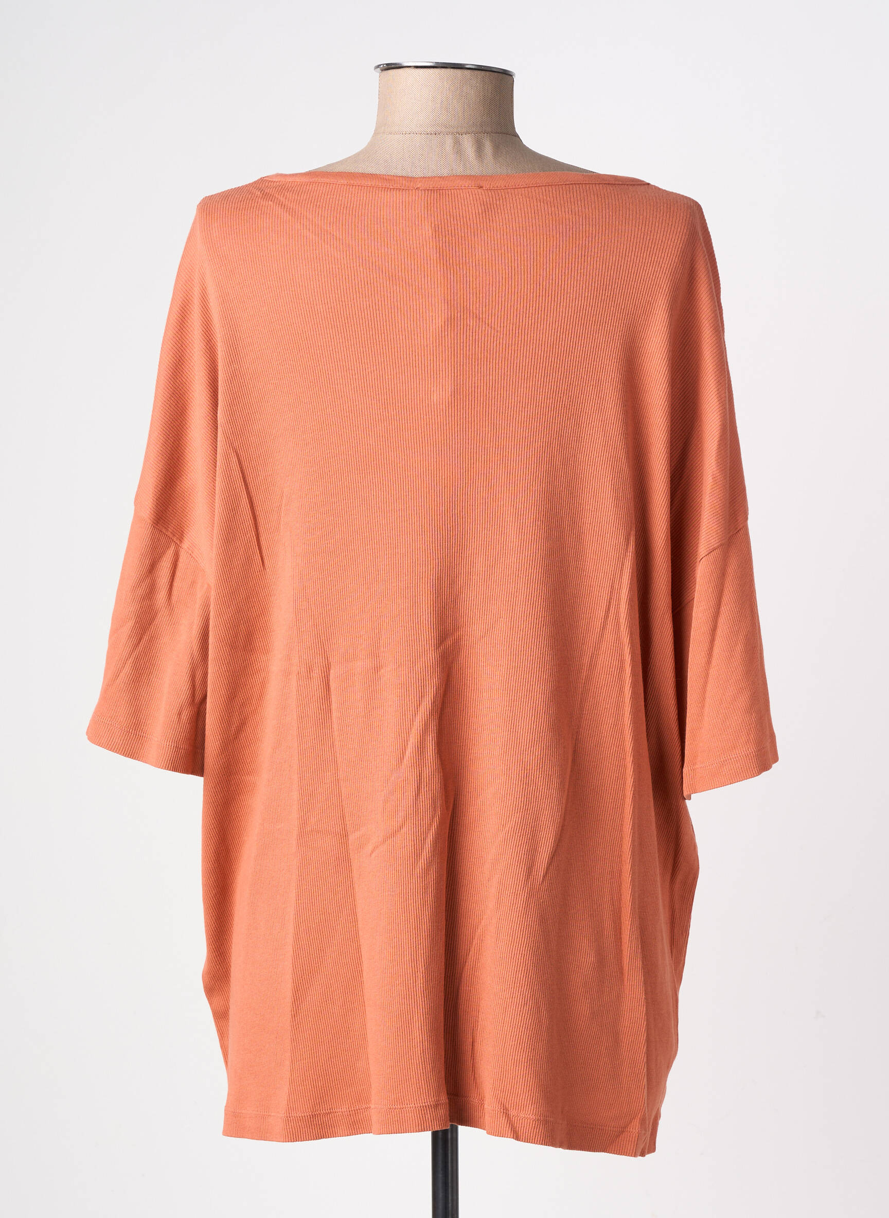 Tricou elasticitate mâneci scurte portocalie AMERICAN VINTAGE femeie