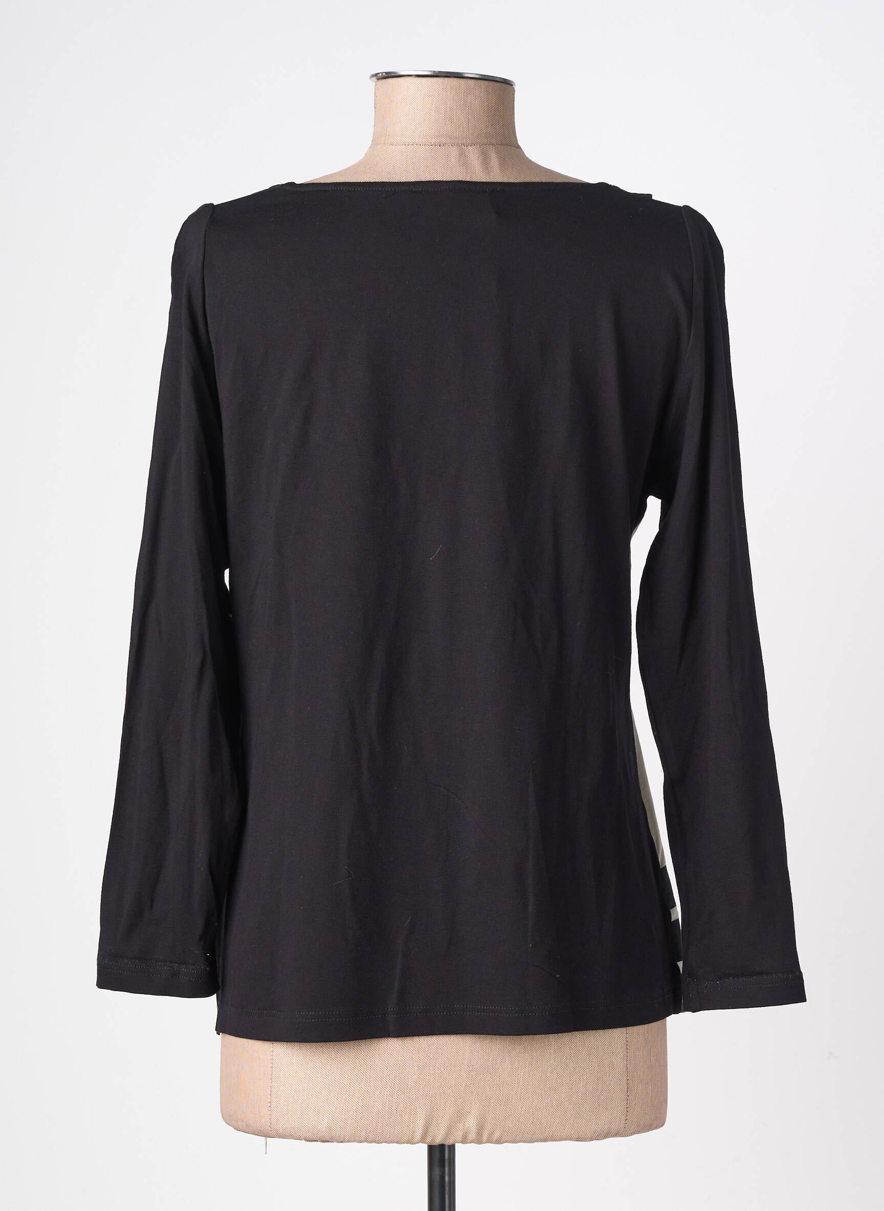 Top elasticitate mâneci lungi negru AKELA KEY femeie
