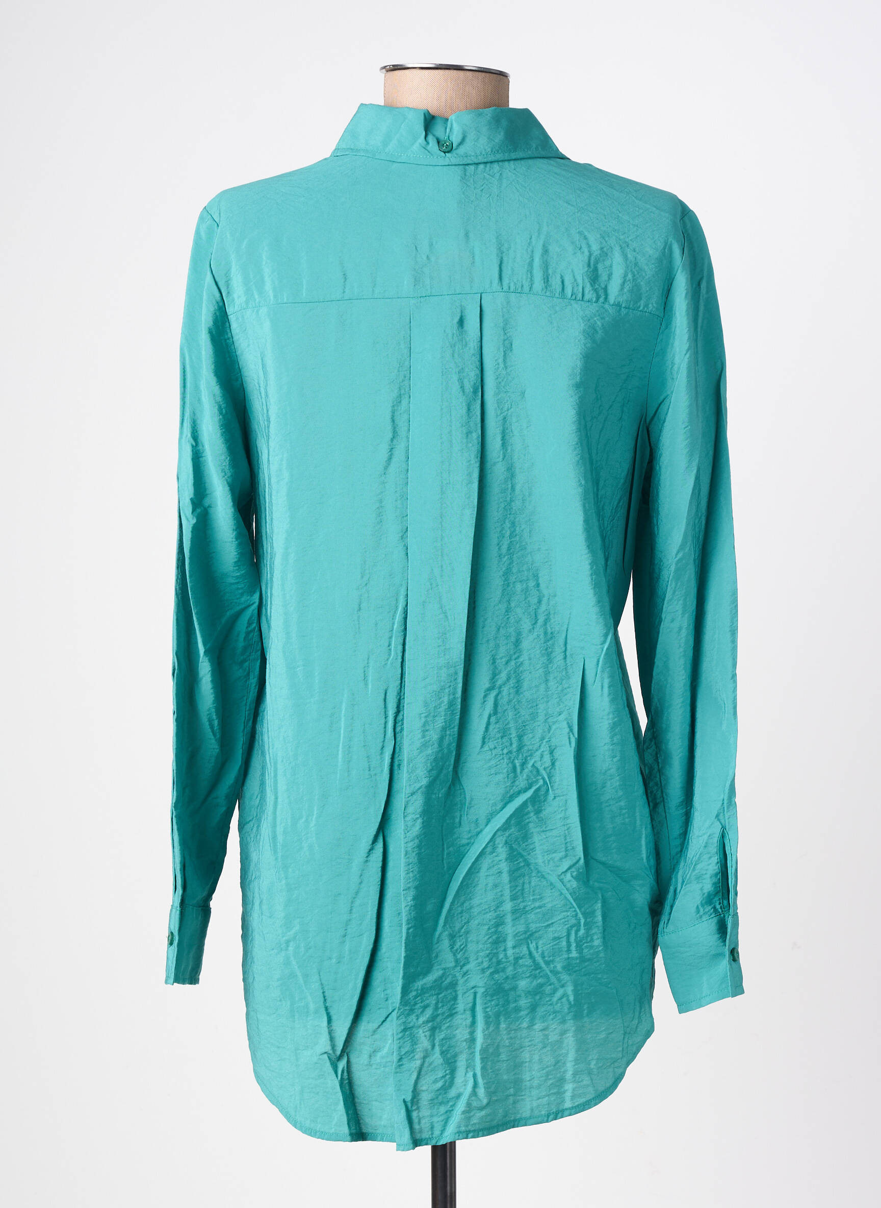 Cămașă țesătură poplin mâneci lungi verde STREET ONE femeie