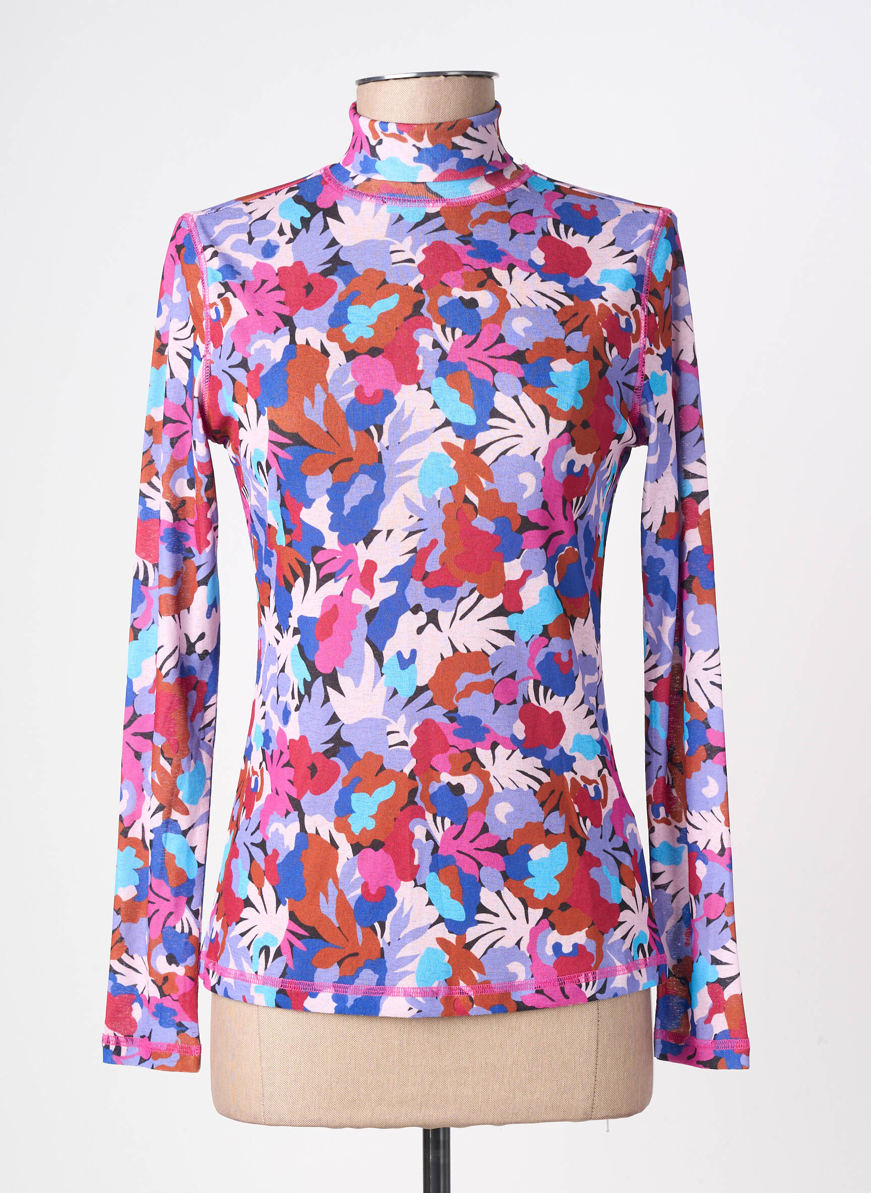 Top elasticitate mâneci lungi violet SUNCOO femeie