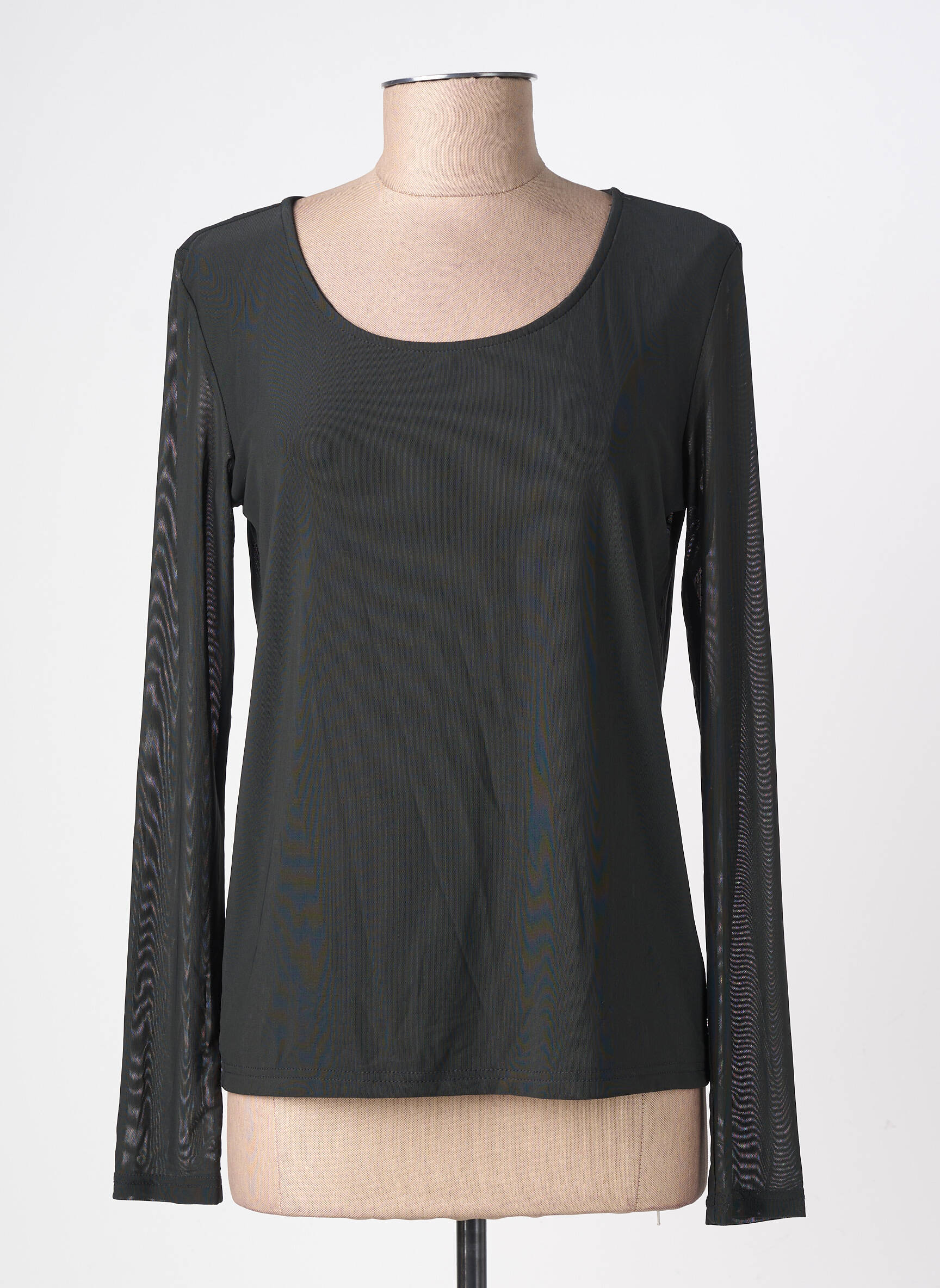 Top elasticitate mâneci lungi negru LOLA ESPELETA femeie