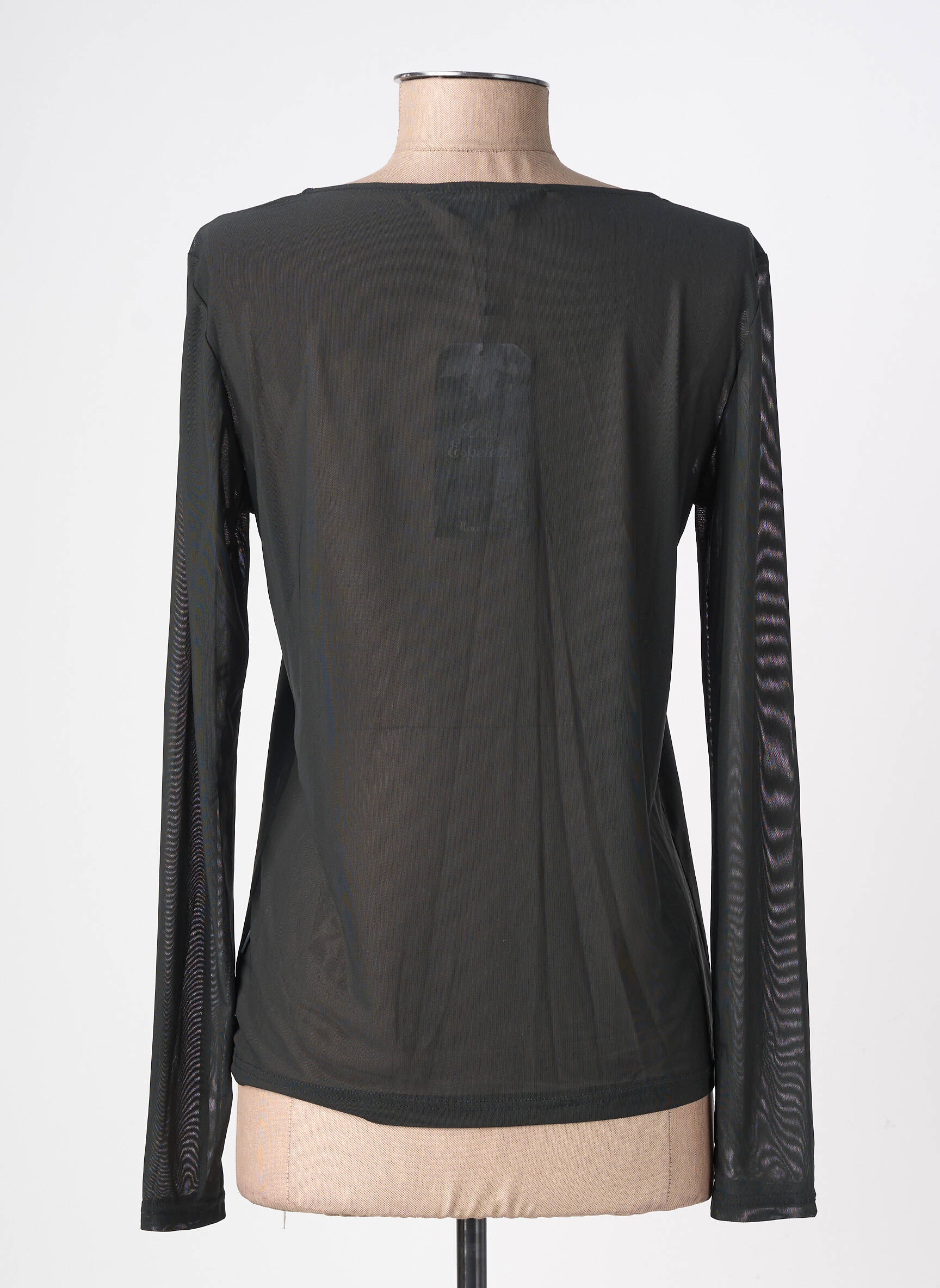 Top elasticitate mâneci lungi negru LOLA ESPELETA femeie