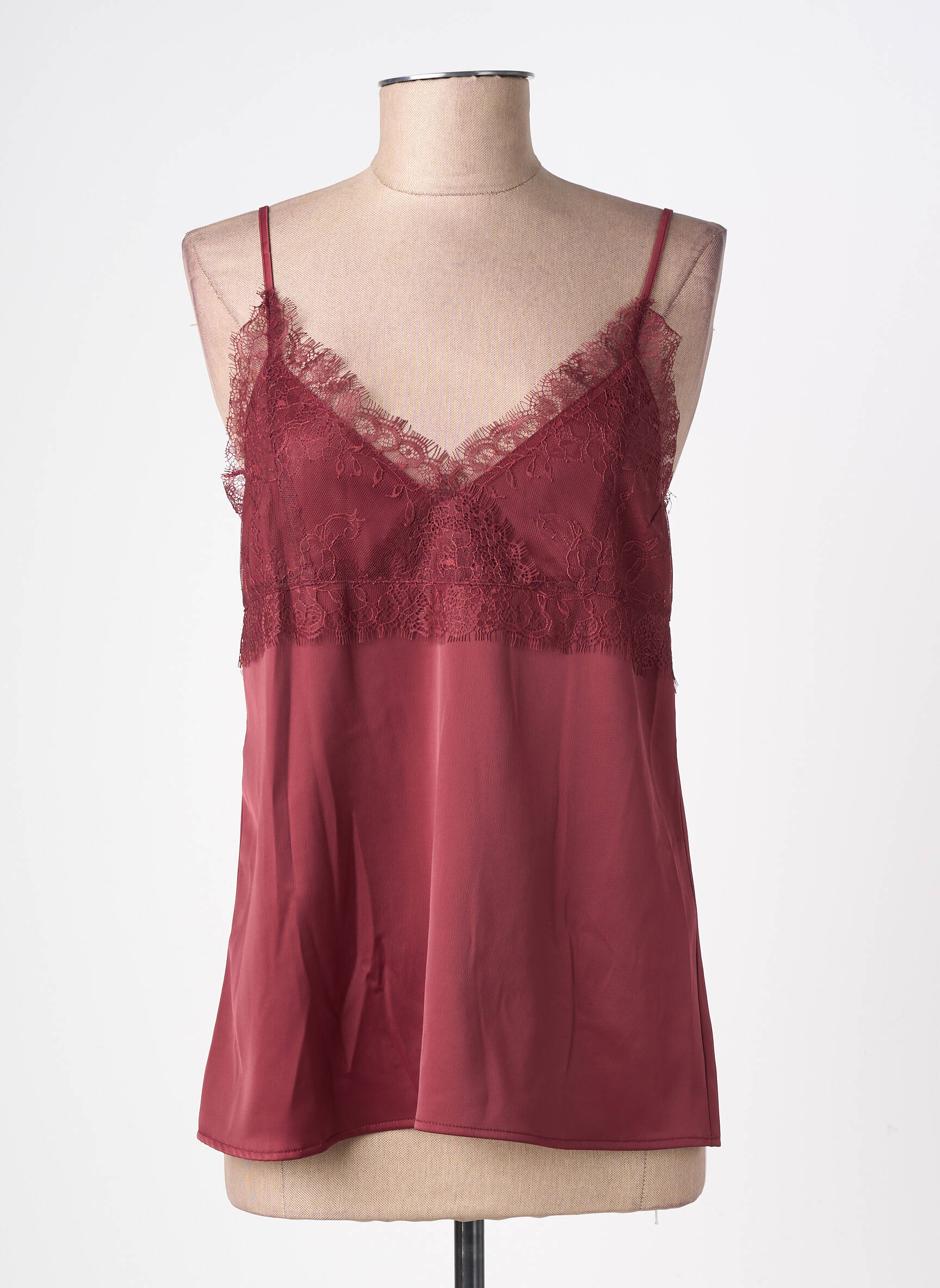 Top mâneci cu bretele ajustabile bretele subțiri roșu SCHOOL RAG femeie