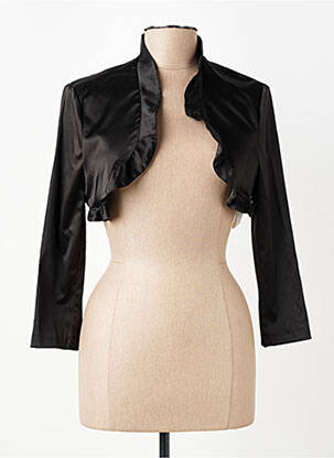 Bolero efect material satinat negru RINASCIMENTO femeie