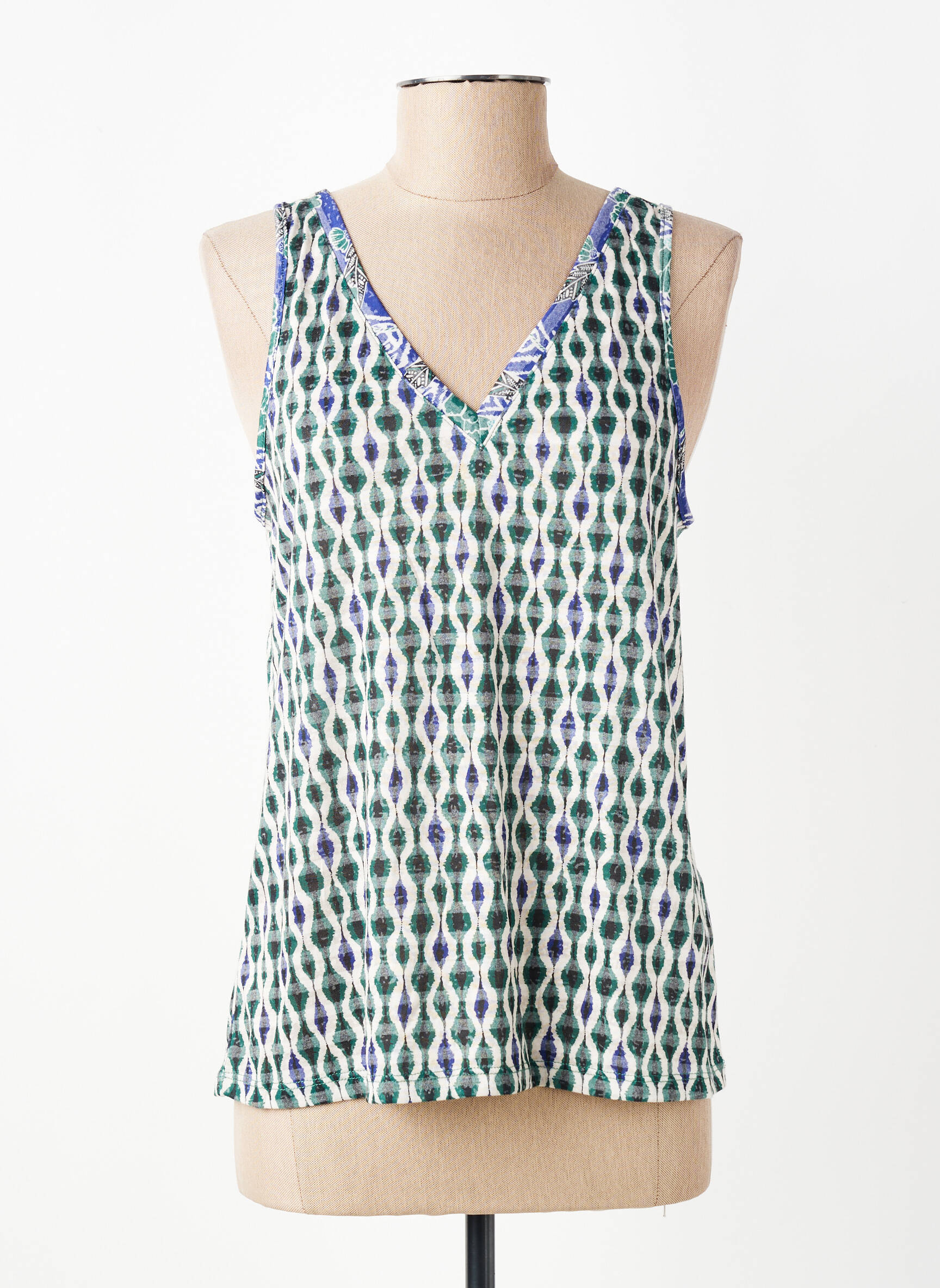 Top țesătură jersey fără mâneci verde LOLA ESPELETA femeie
