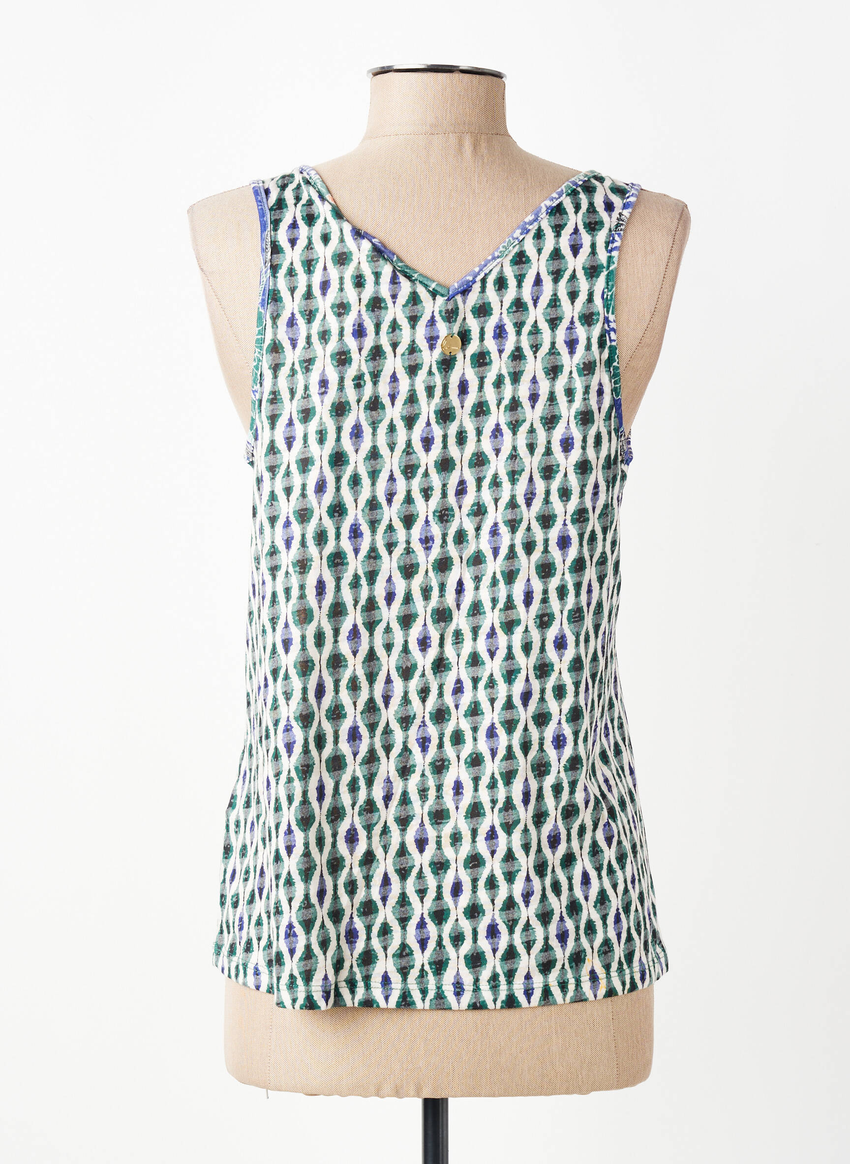 Top țesătură jersey fără mâneci verde LOLA ESPELETA femeie