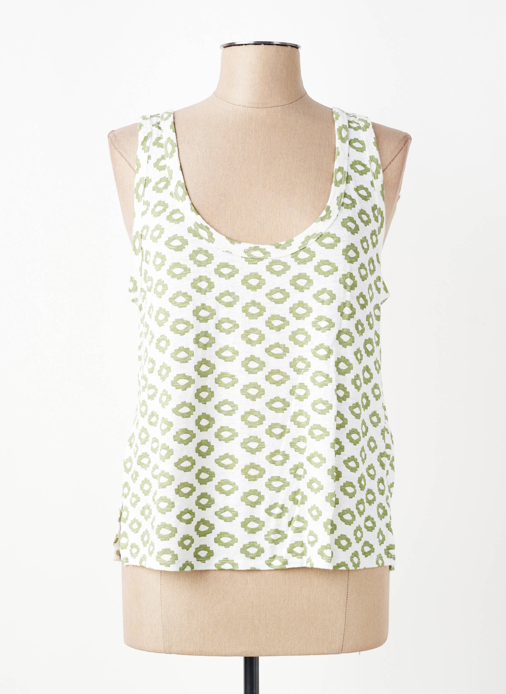 Top elasticitate fără mâneci verde MAJESTIC FILATURES femeie