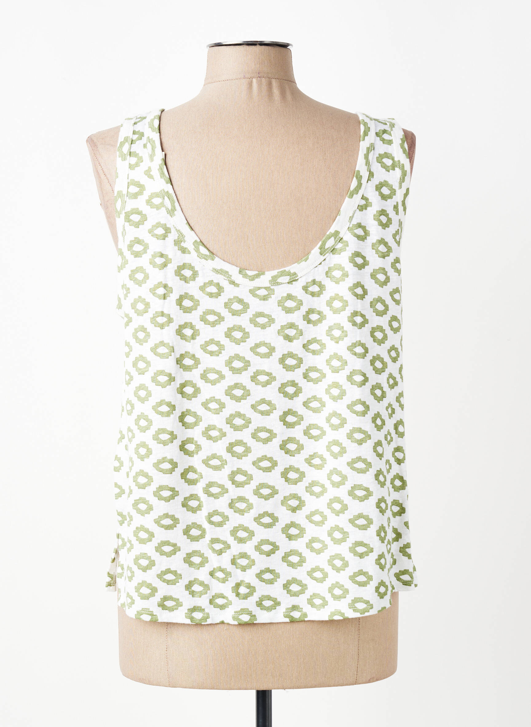 Top elasticitate fără mâneci verde MAJESTIC FILATURES femeie