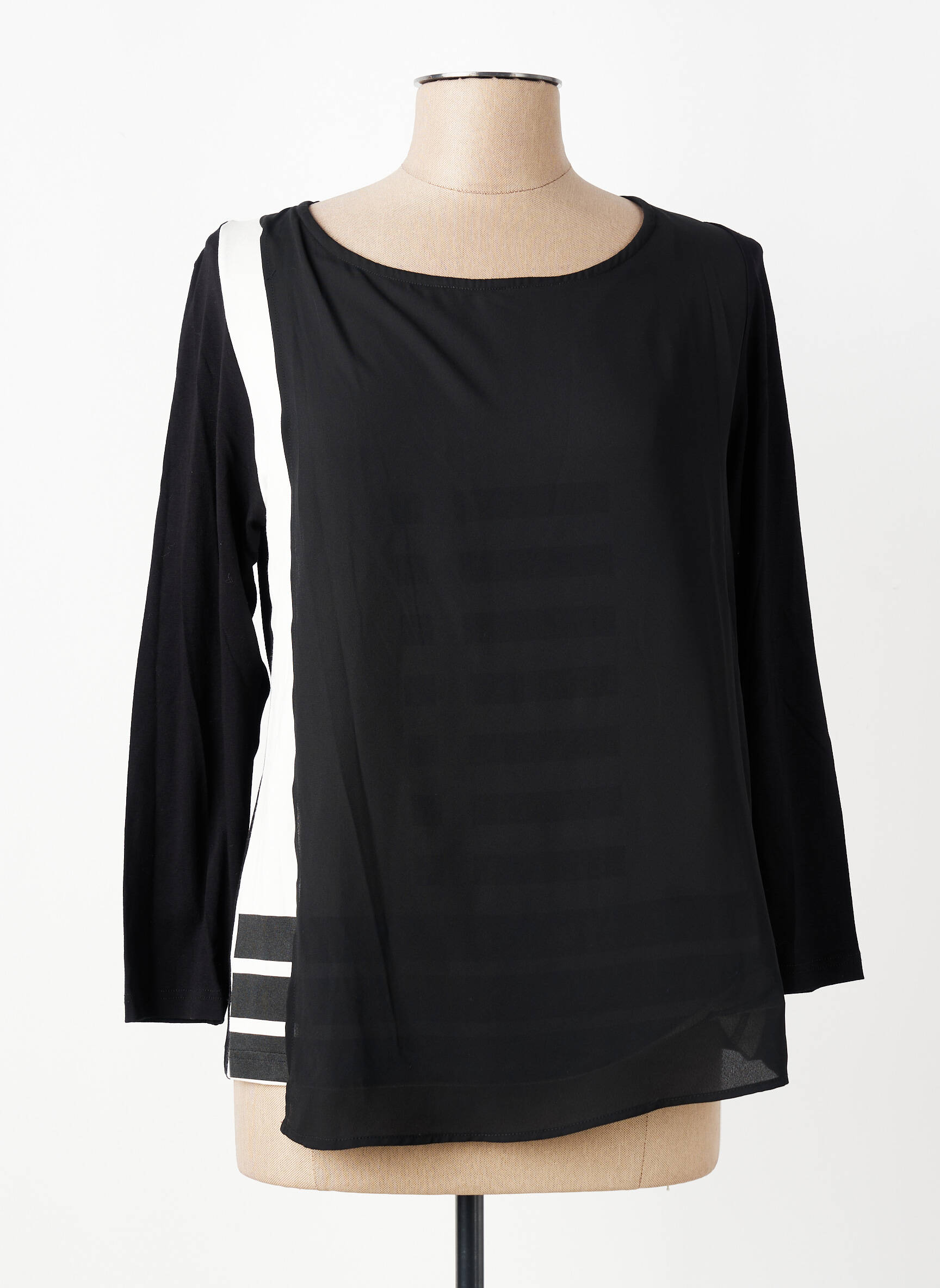 Top mâneci lungi mâneci lungi negru AKELA KEY femeie
