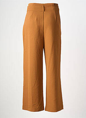 Pantalon larg țesătură crep talie înaltă maro CHERRY PARIS femeie