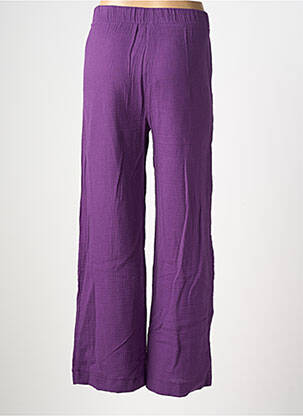 Pantalon larg țesătură crep mărime normală violet RUE MAZARINE femeie