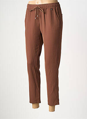 Pantalon 7/8 talie elastică mărime normală maro AMELIE & AMELIE femeie