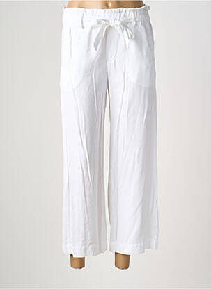 Pantalon 7/8 talie elastică mărime normală alb KANOPE femeie