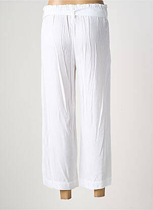 Pantalon 7/8 talie elastică mărime normală alb KANOPE femeie