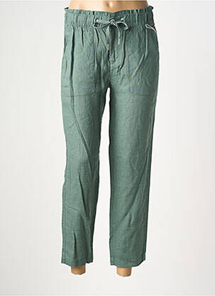 Pantalon 7/8 talie înaltă talie înaltă verde STREET ONE femeie