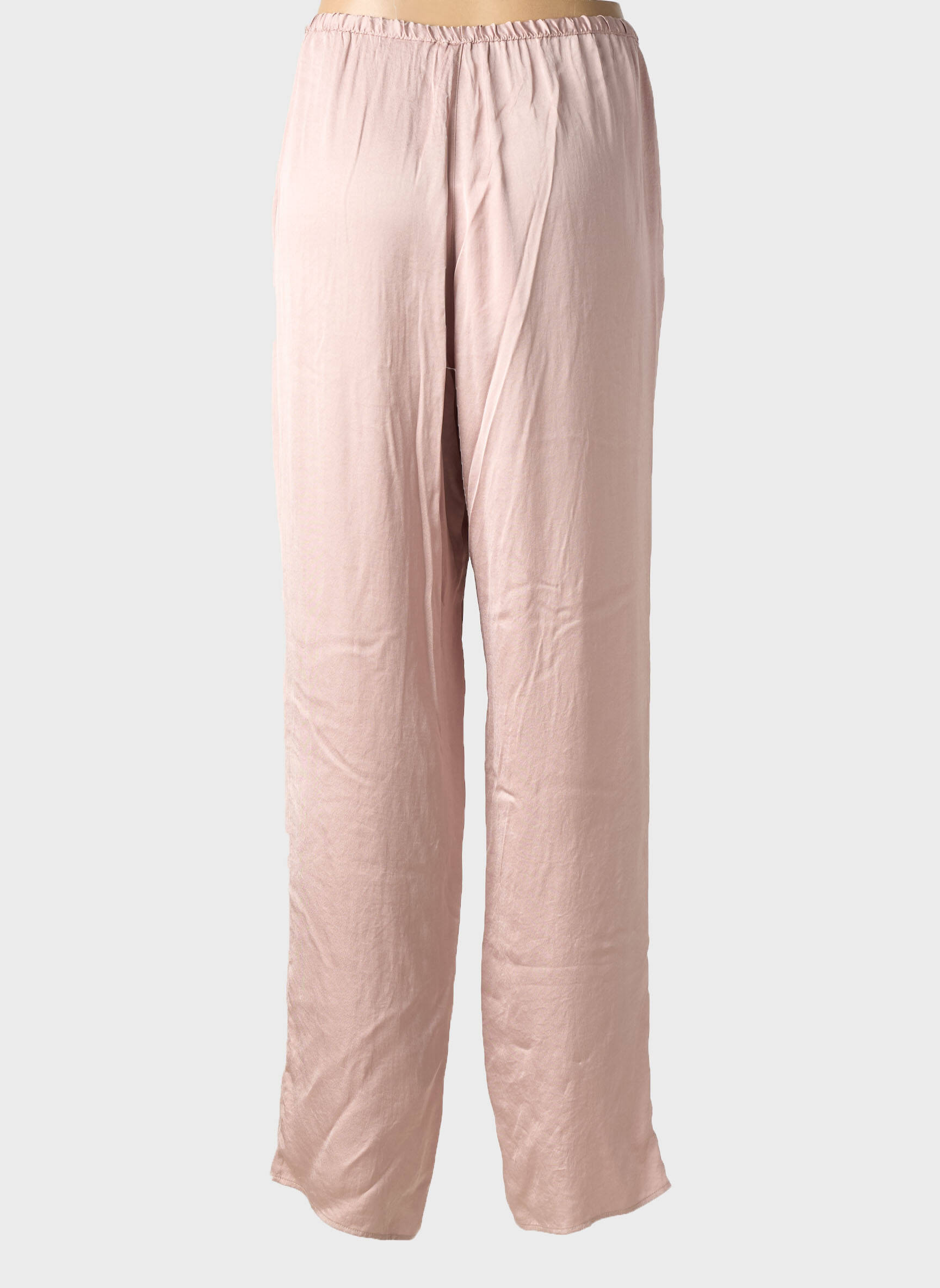 Pantalon drept talie elastică mărime normală roz AMERICAN VINTAGE femeie