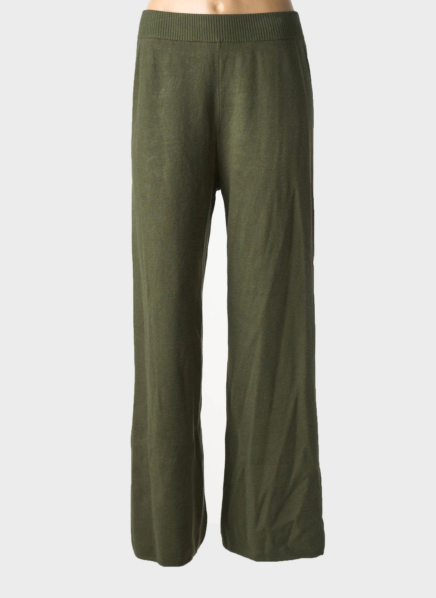 Pantalon larg mărime normală mărime normală verde RUE MAZARINE femeie