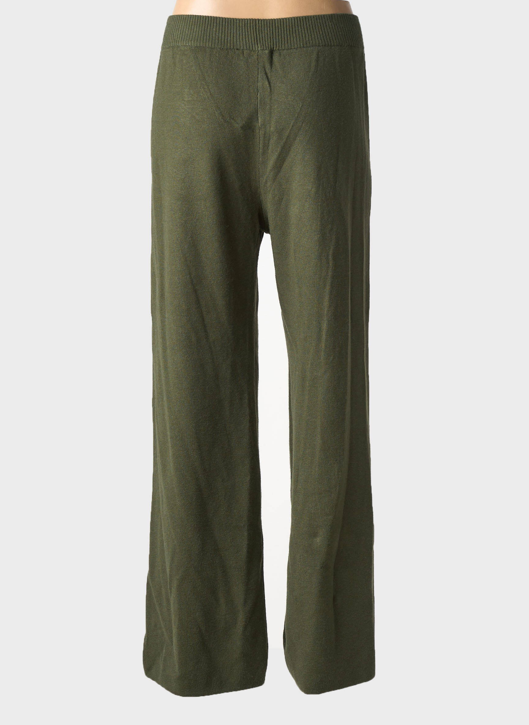 Pantalon larg mărime normală mărime normală verde RUE MAZARINE femeie