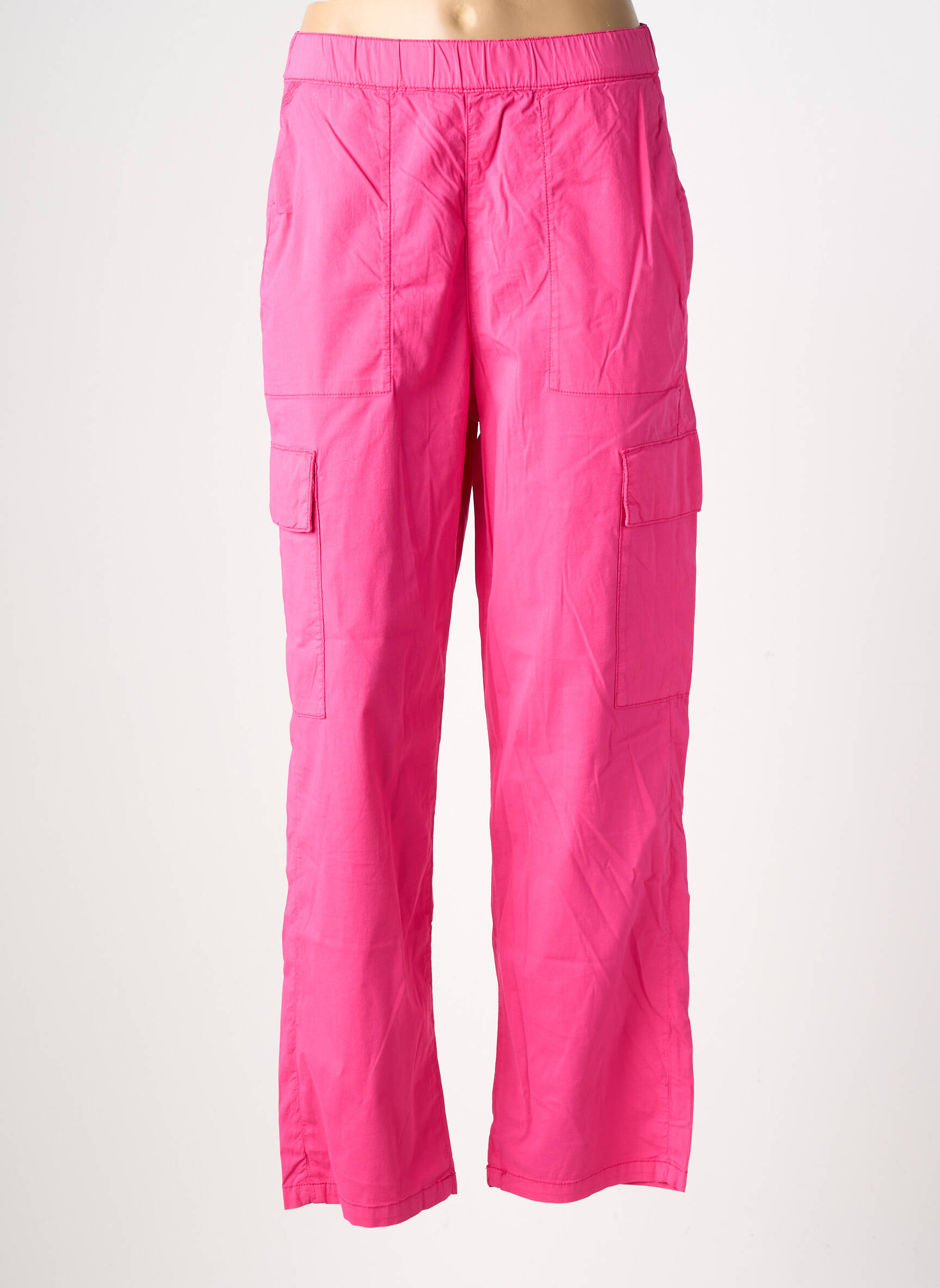 Pantalon cargo croială dreaptă mărime normală roz REIKO femeie