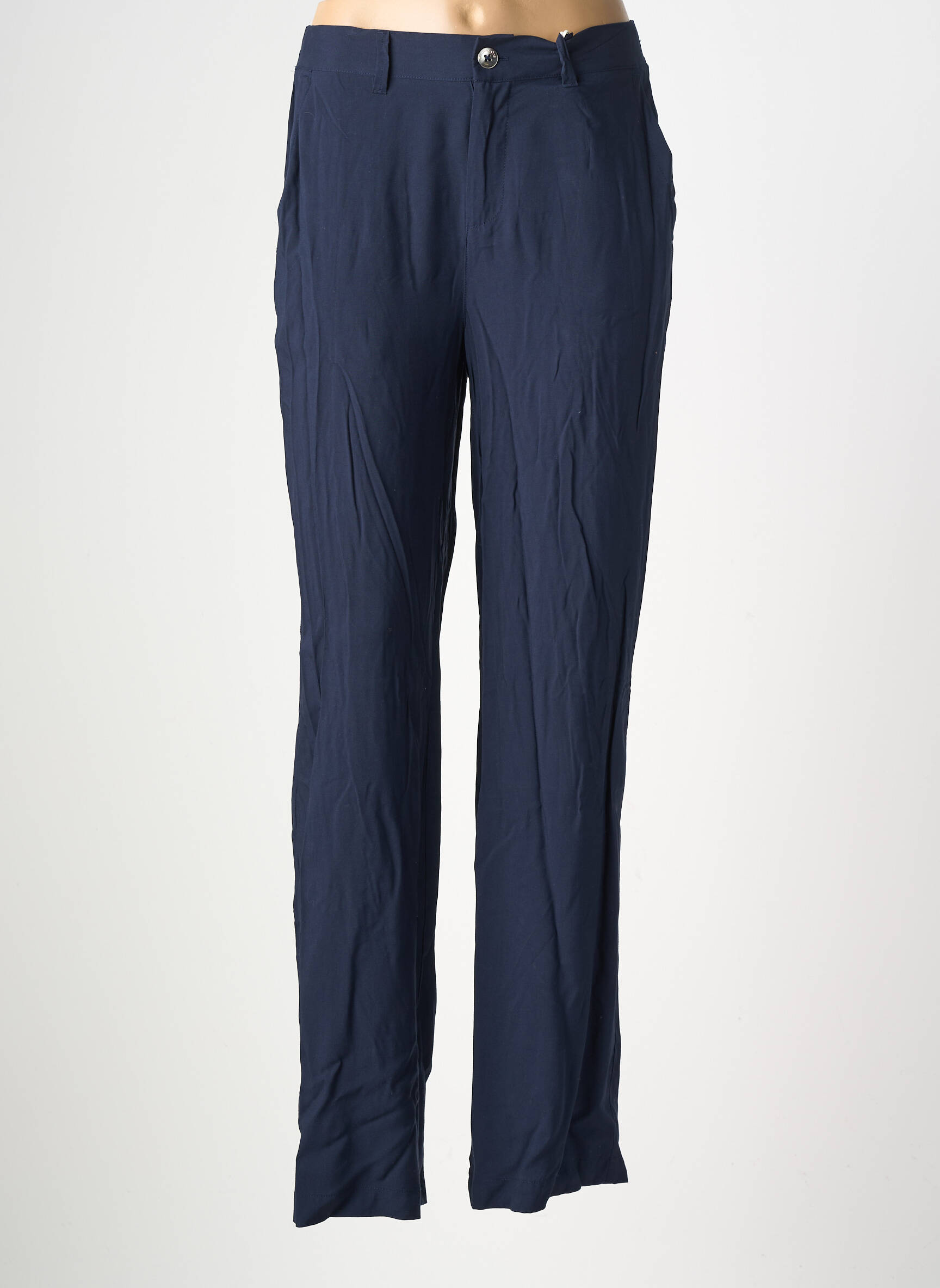 Pantalon chino țesătură poplin mărime normală albastru STREET ONE femeie