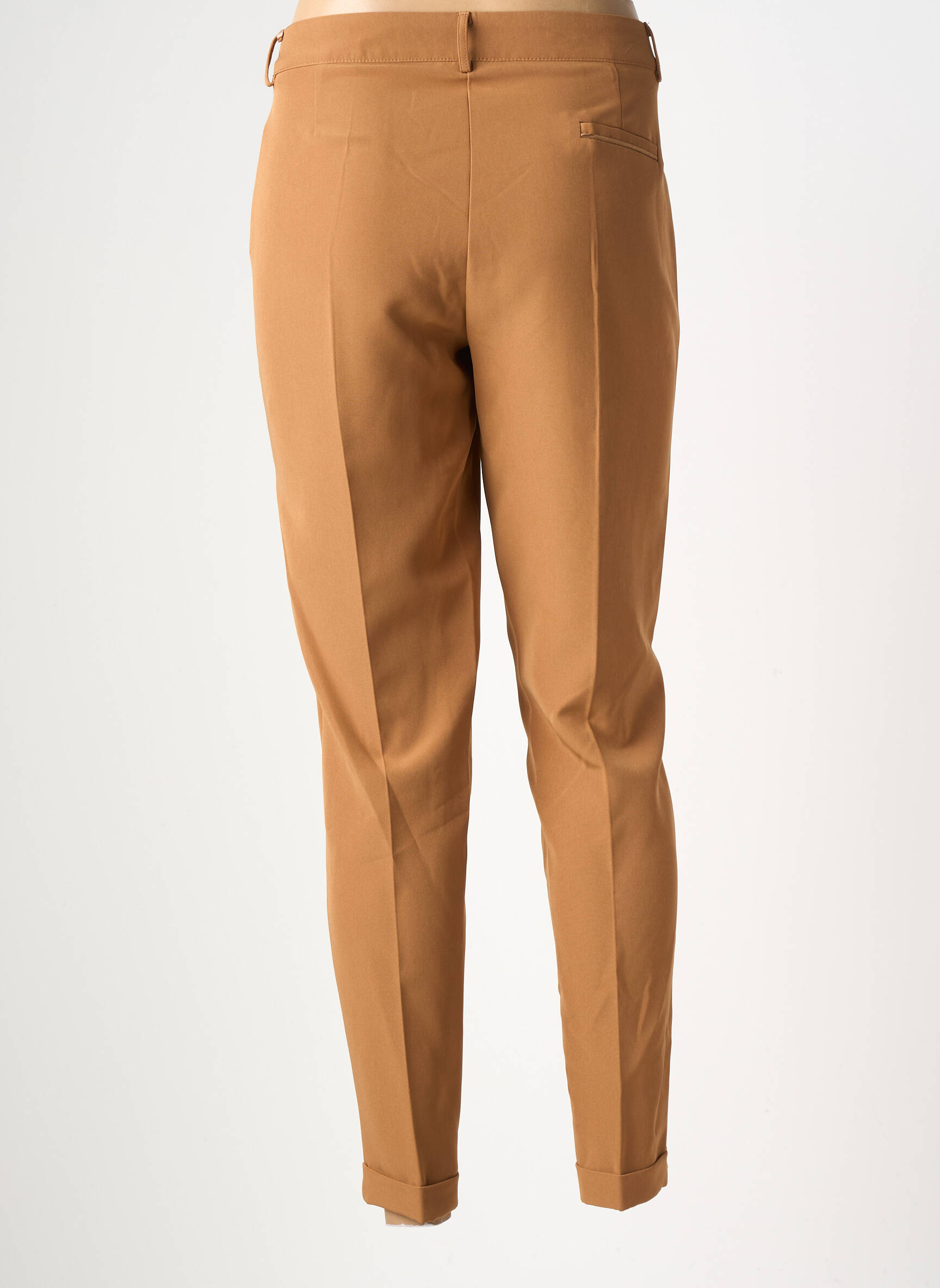 Pantalon slim talie elastică mărime normală maro AMELIE & AMELIE femeie