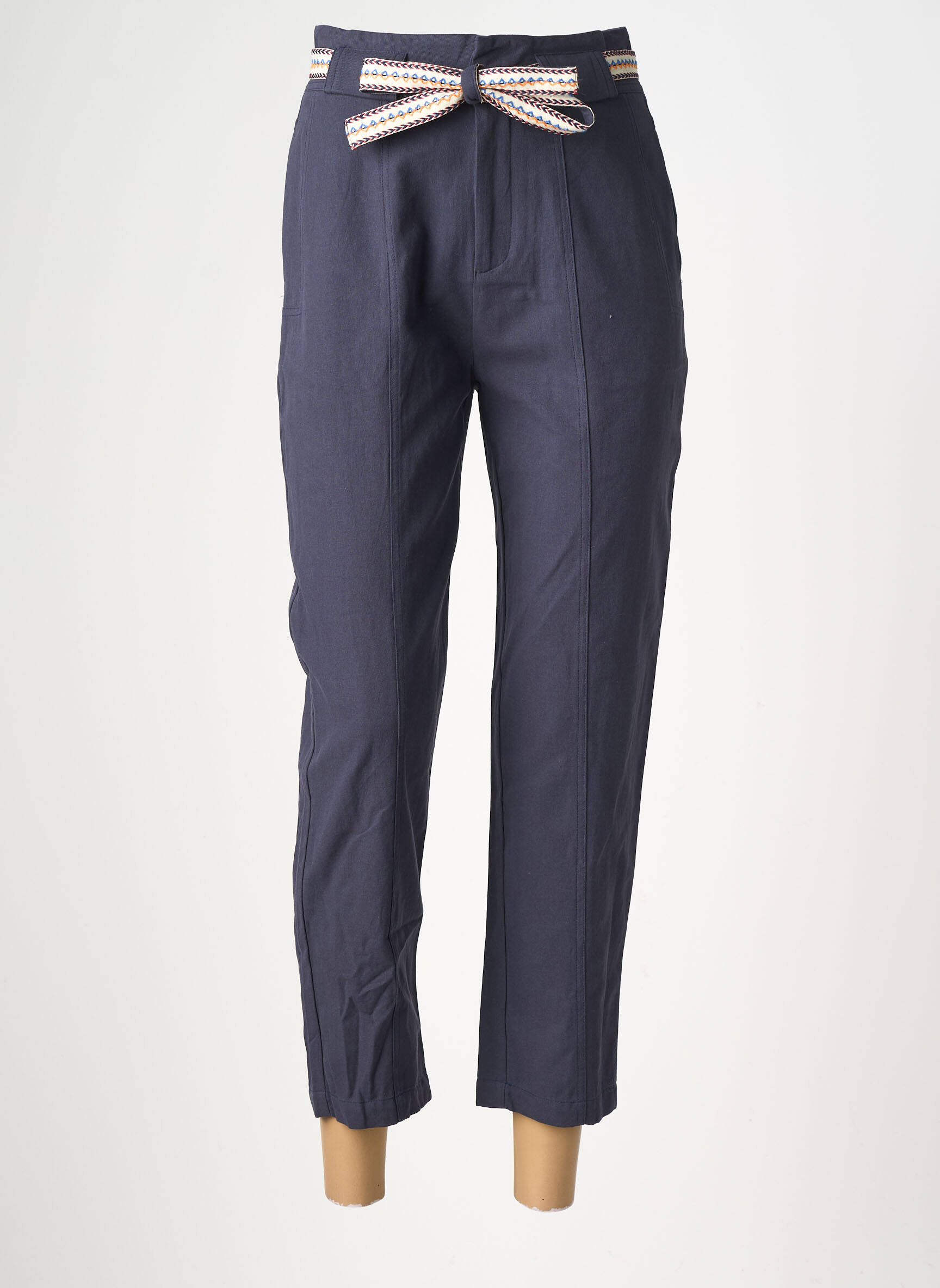 Pantalon 7/8 talie înaltă talie înaltă albastru SUNCOO femeie