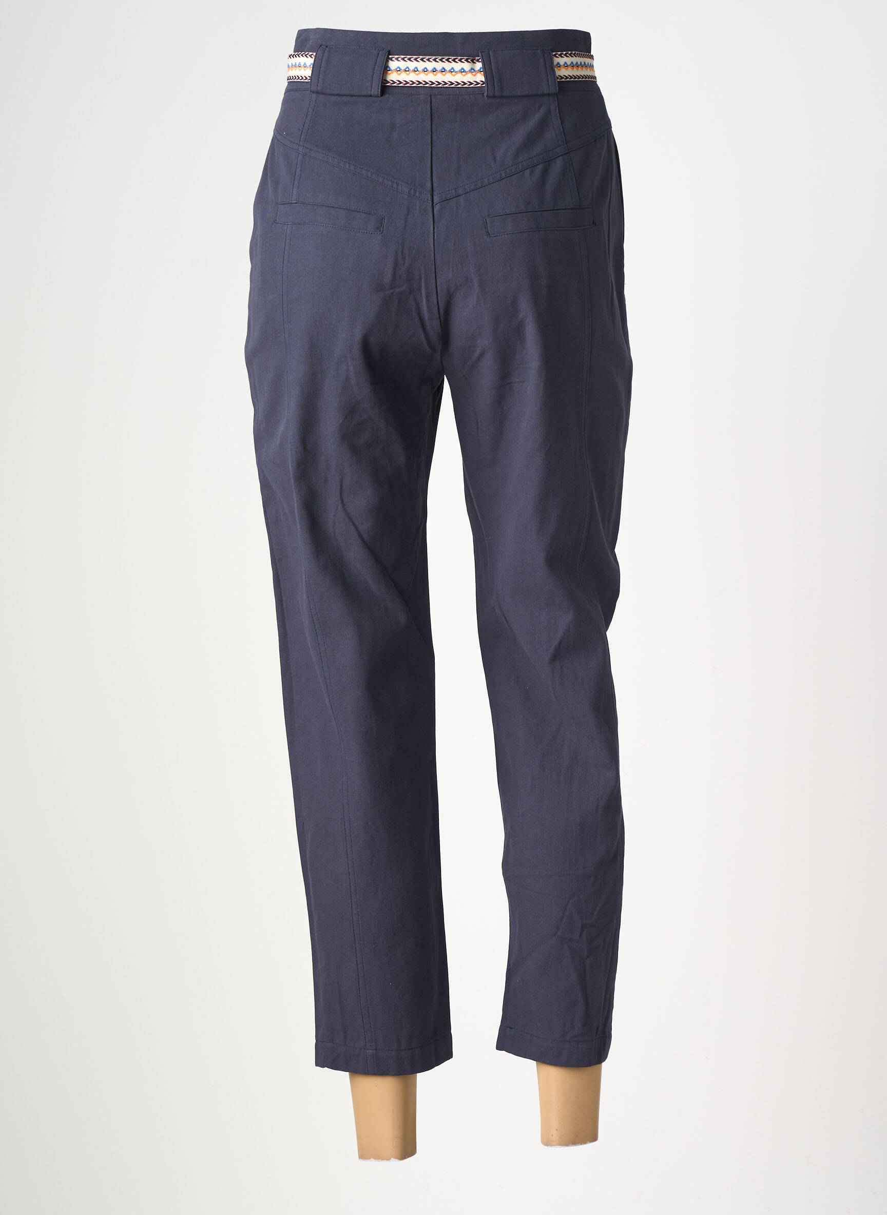 Pantalon 7/8 talie înaltă talie înaltă albastru SUNCOO femeie