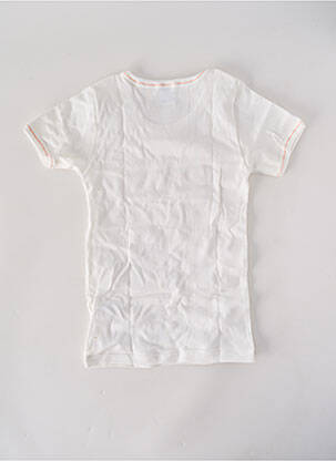 Tricou elasticitate mâneci scurte alb PETIT BATEAU fată