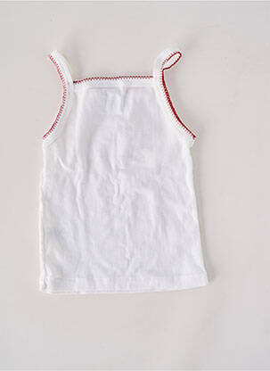 Tricou elasticitate bretele subțiri alb PETIT BATEAU fată