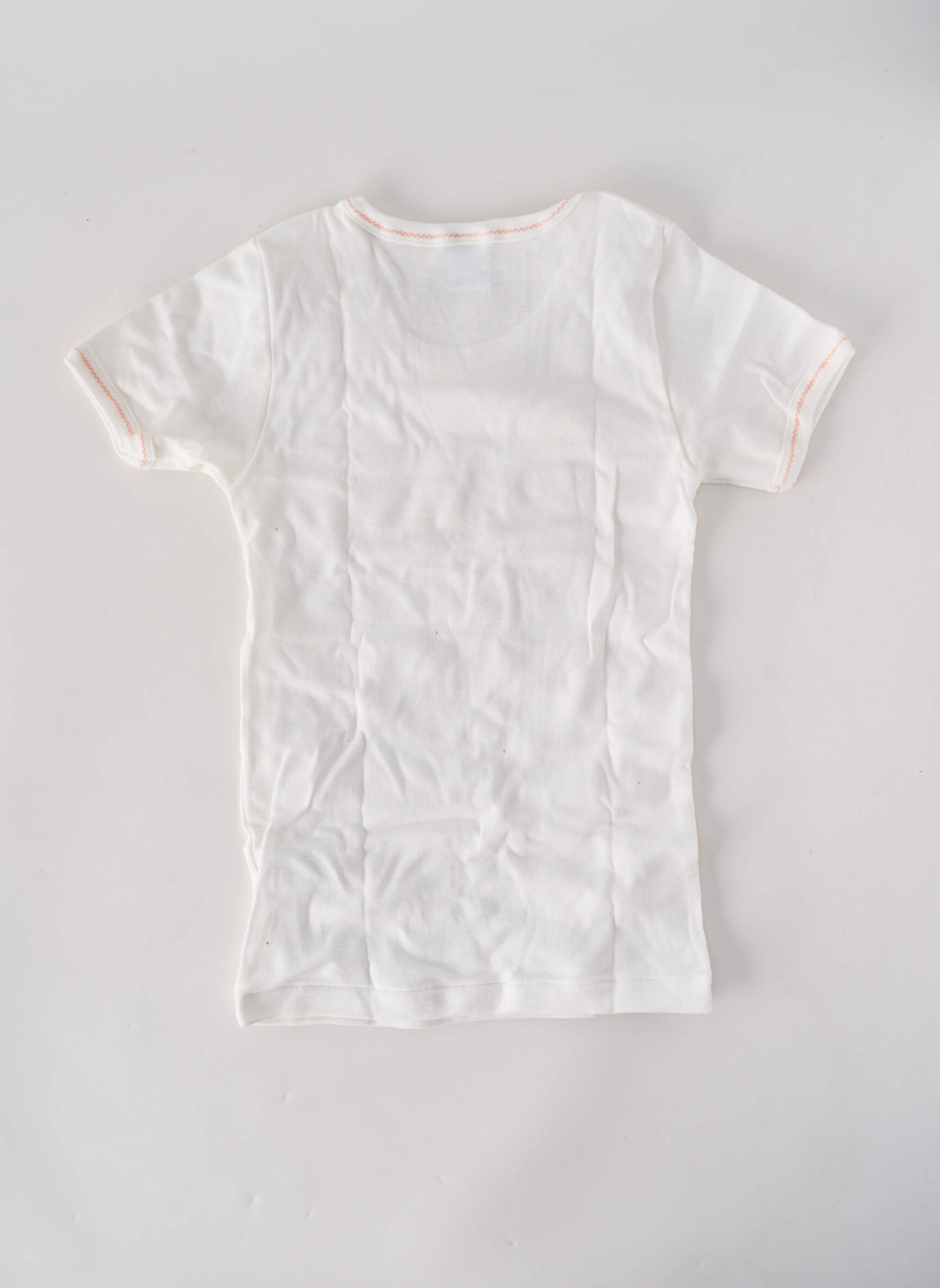 Tricou elasticitate mâneci scurte alb PETIT BATEAU fată