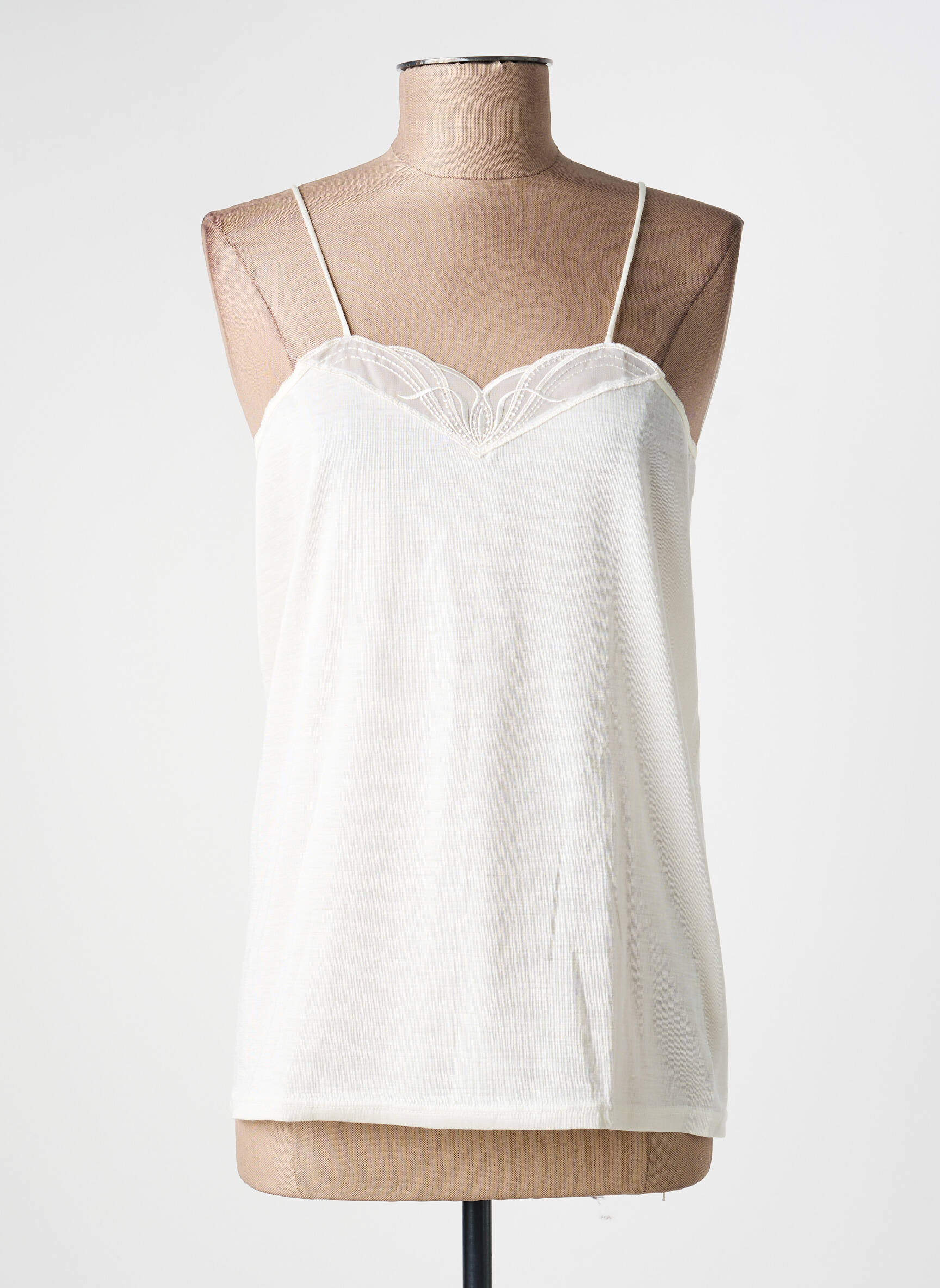 Top/caraco bretele elastice bej ACHEL femeie