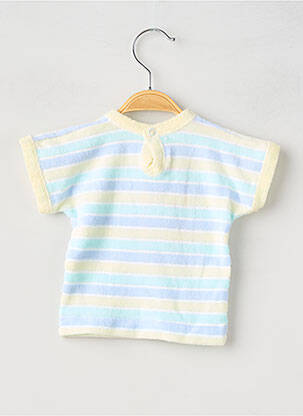 Tricou croială dreaptă mâneci scurte albastru PETIT BATEAU băiat