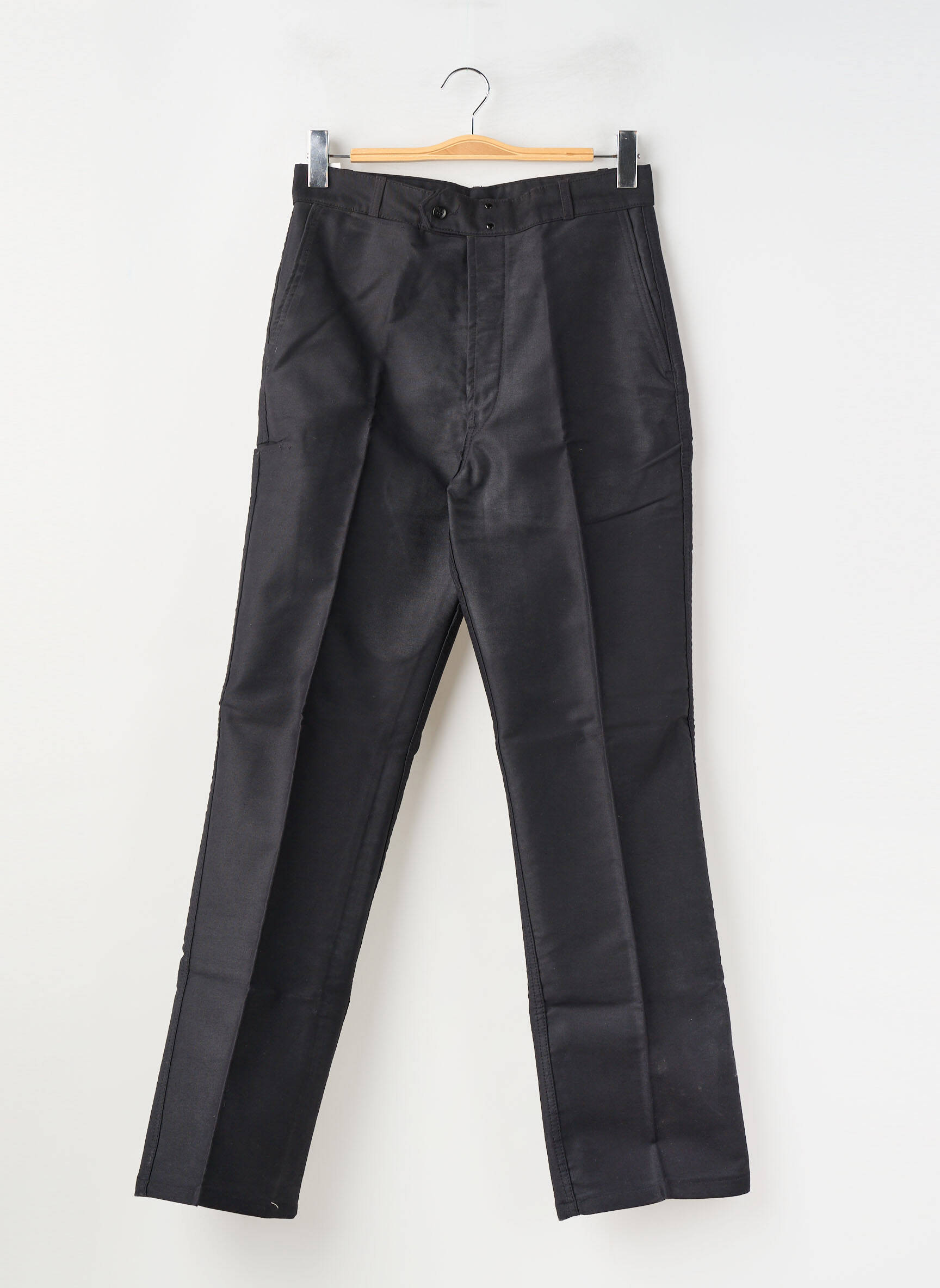 Pantalon drept țesătură poplin mărime normală negru ADOLPHE LAFONT bărbat