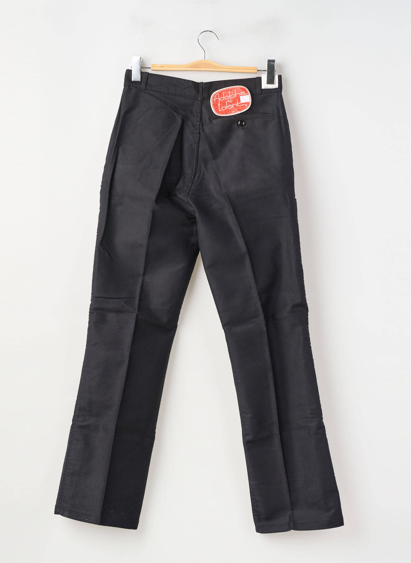 Pantalon drept țesătură poplin mărime normală negru ADOLPHE LAFONT bărbat