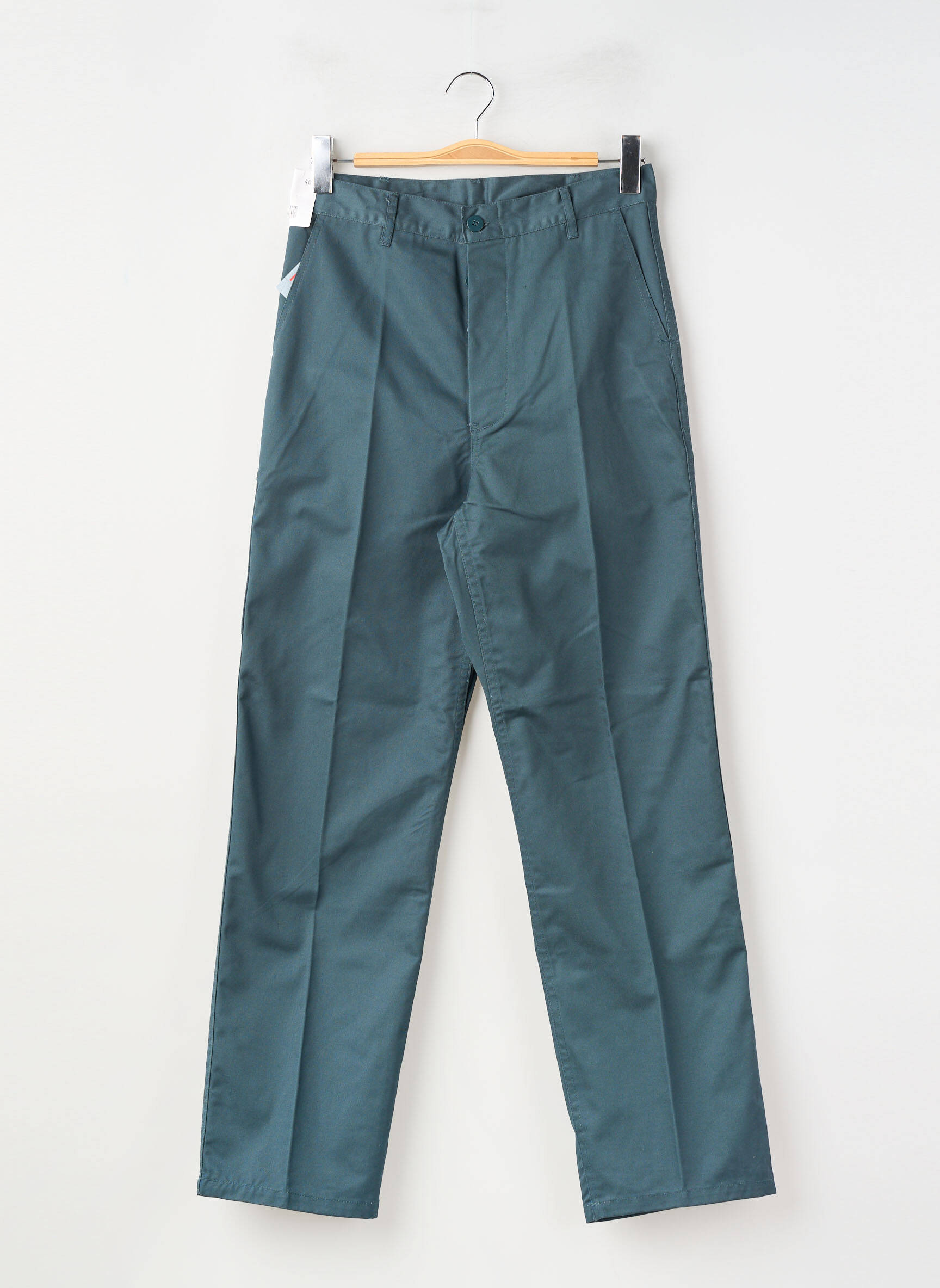 Pantalon drept țesătură poplin mărime normală verde KIPLAY bărbat