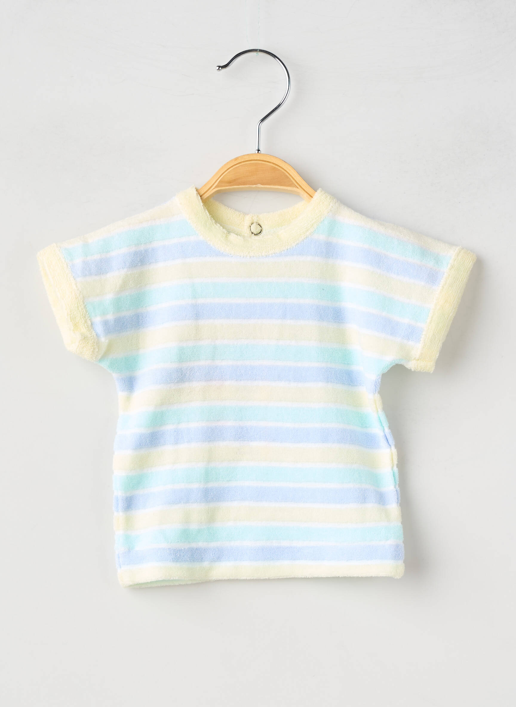 Tricou croială dreaptă mâneci scurte albastru PETIT BATEAU băiat