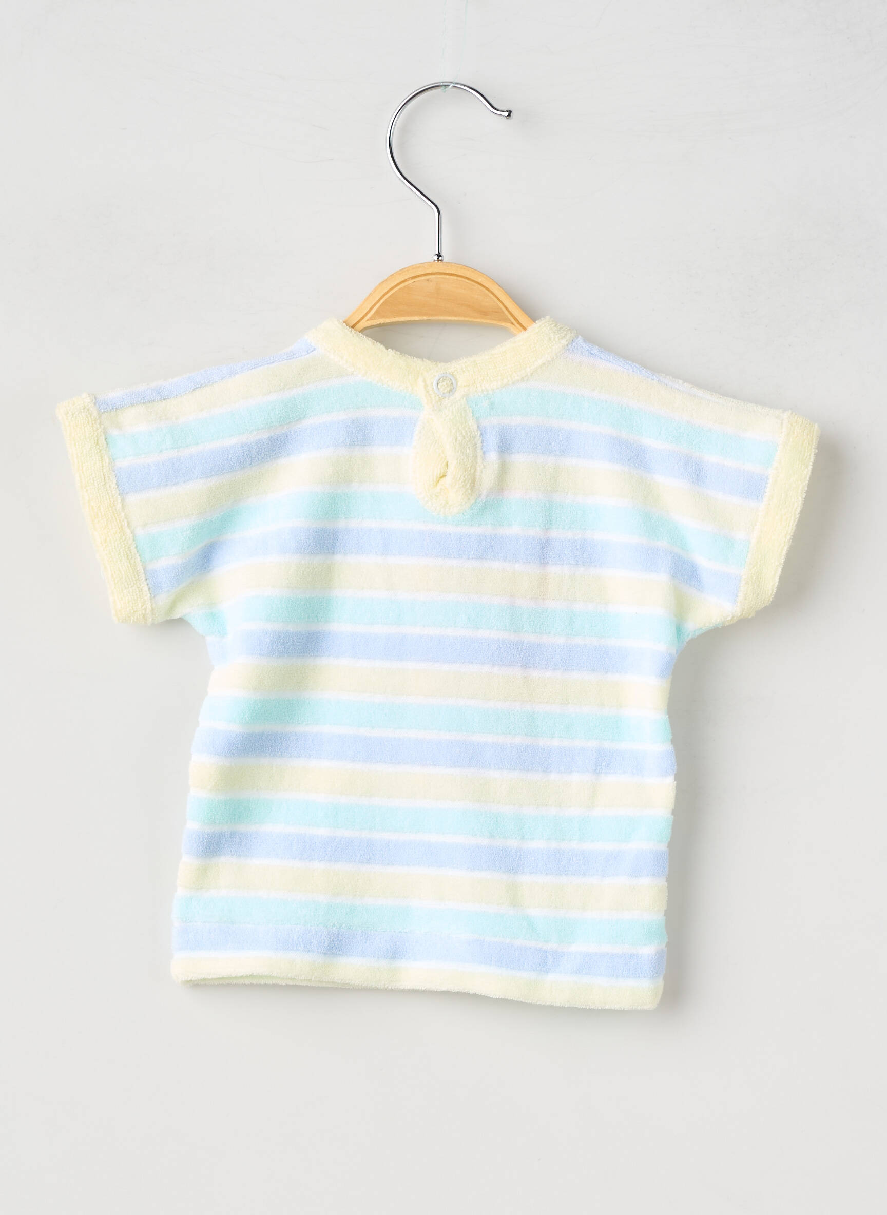 Tricou croială dreaptă mâneci scurte albastru PETIT BATEAU băiat