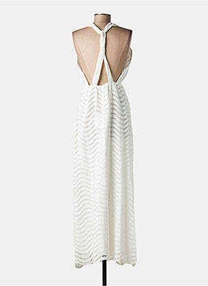 Rochie lungă fără mâneci fără mâneci alb LUMINA femeie