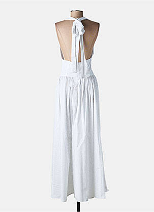 Rochie lungă fără mâneci fără mâneci alb LUMINA femeie
