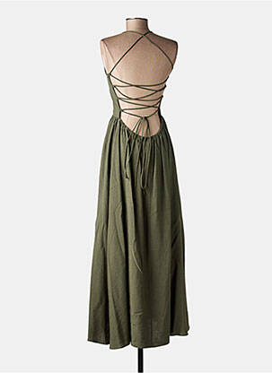 Rochie lungă fără mâneci fără mâneci verde LUMINA femeie