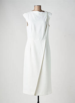 Rochie midi mâneci scurte mâneci scurte alb DIANA GALLESI femeie