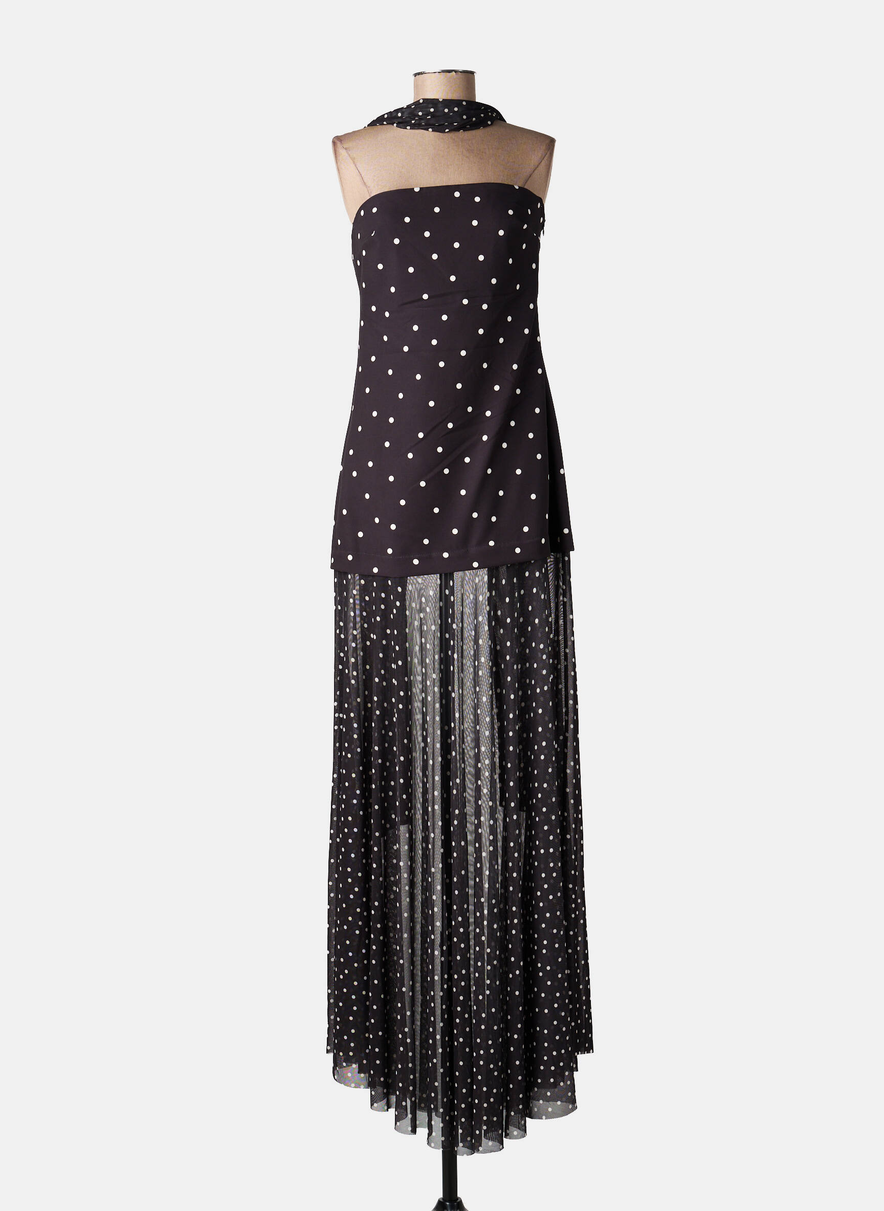Rochie lungă fără mâneci fără mâneci negru LUMINA femeie