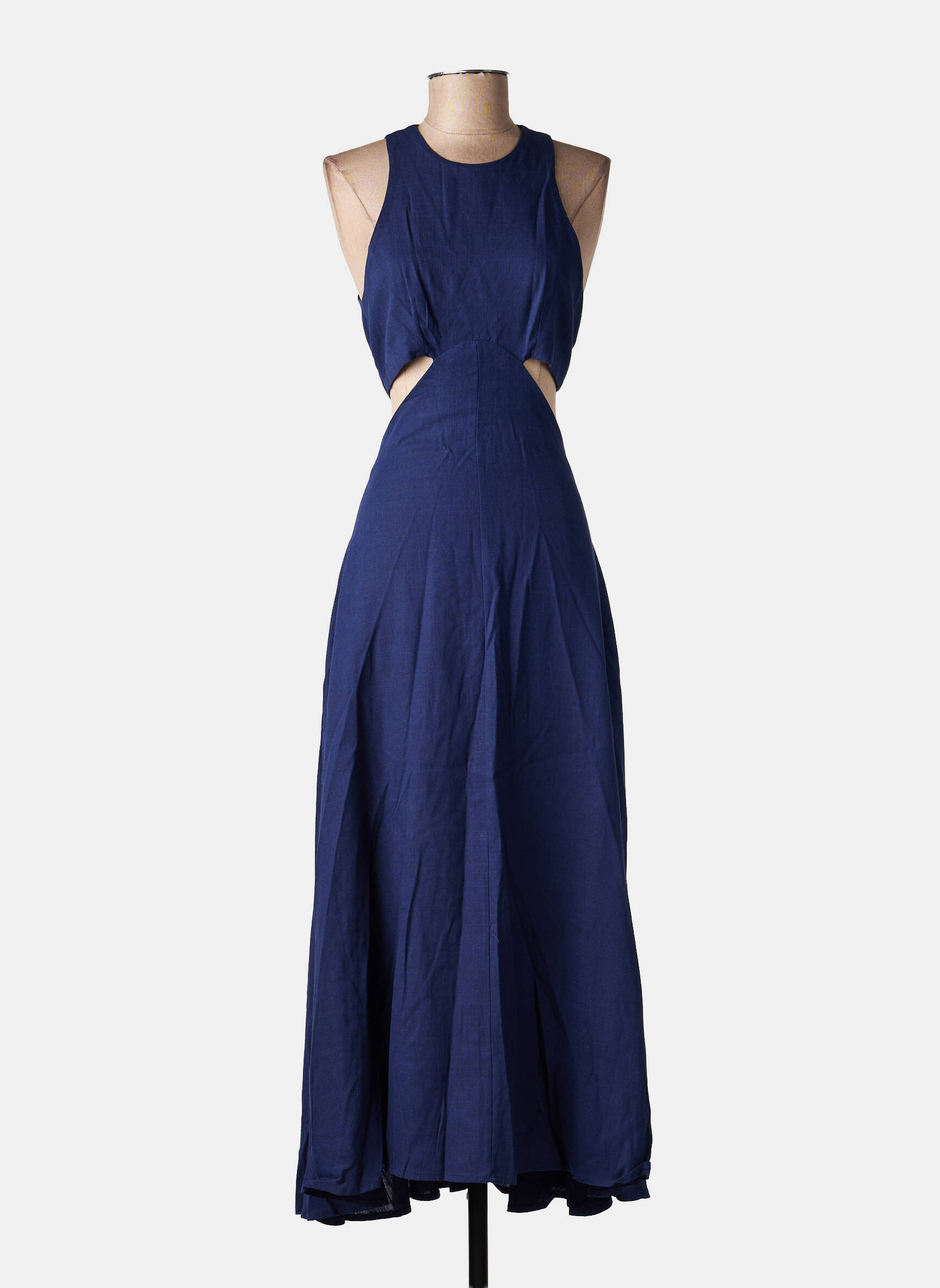 Rochie lungă fără mâneci fără mâneci albastru LUMINA femeie