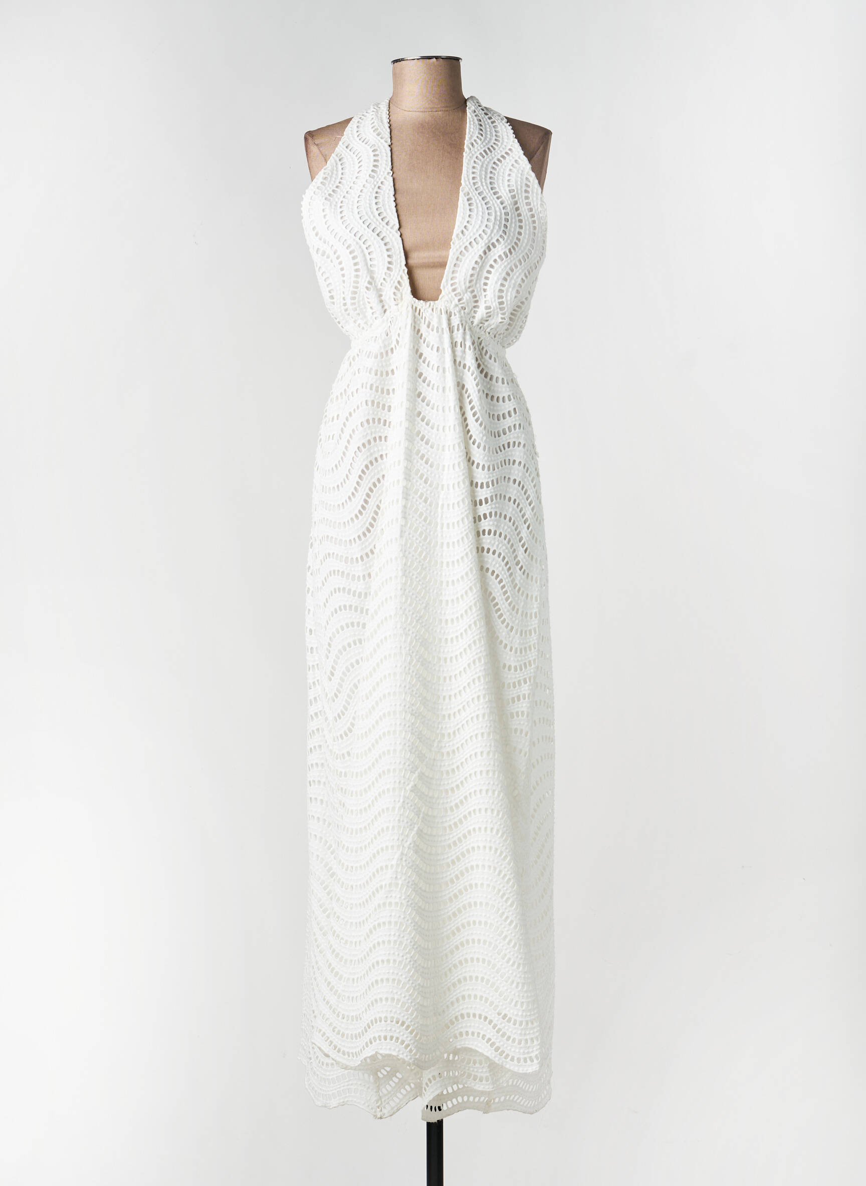 Rochie lungă fără mâneci fără mâneci alb LUMINA femeie