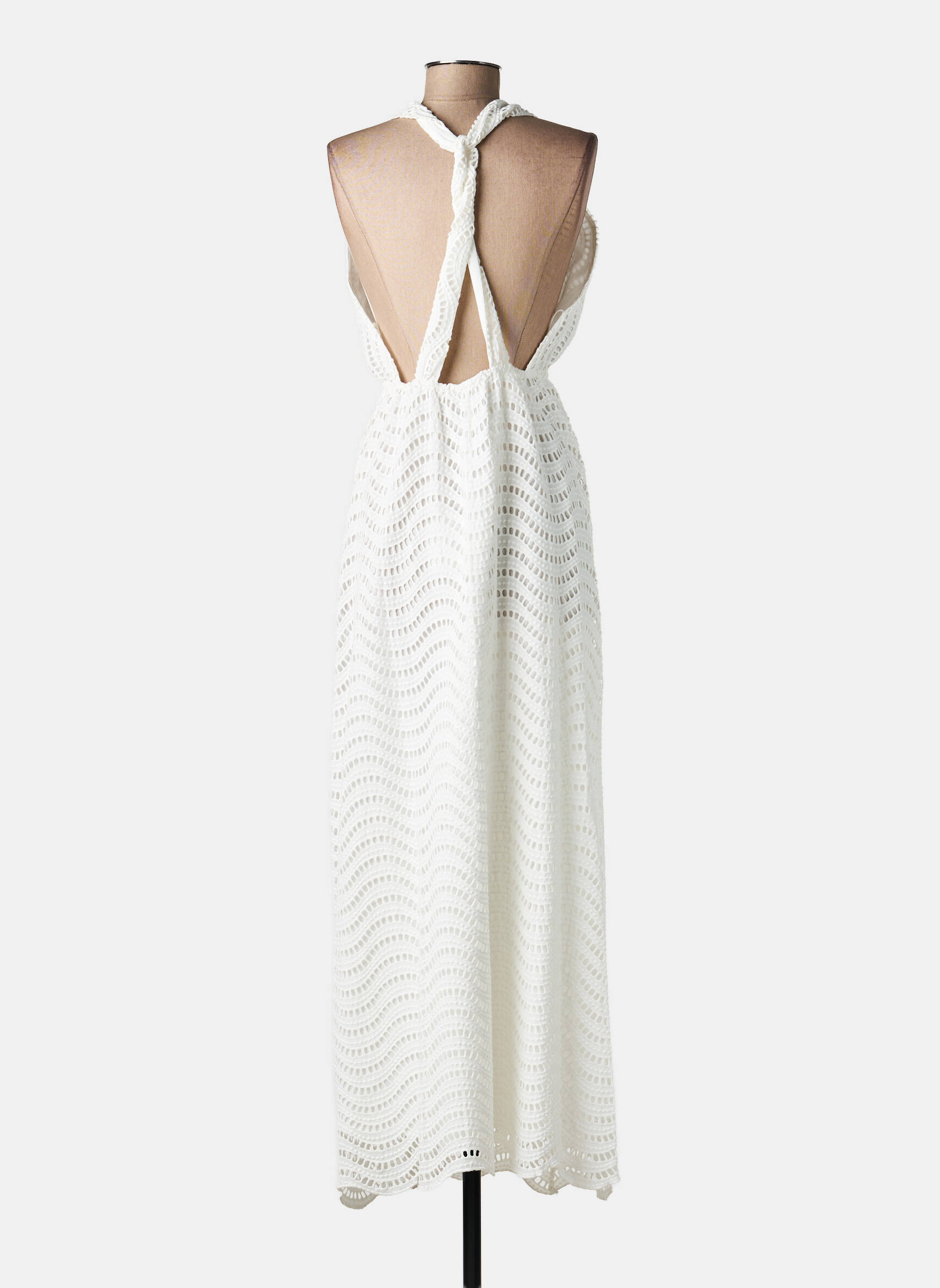 Rochie lungă fără mâneci fără mâneci alb LUMINA femeie