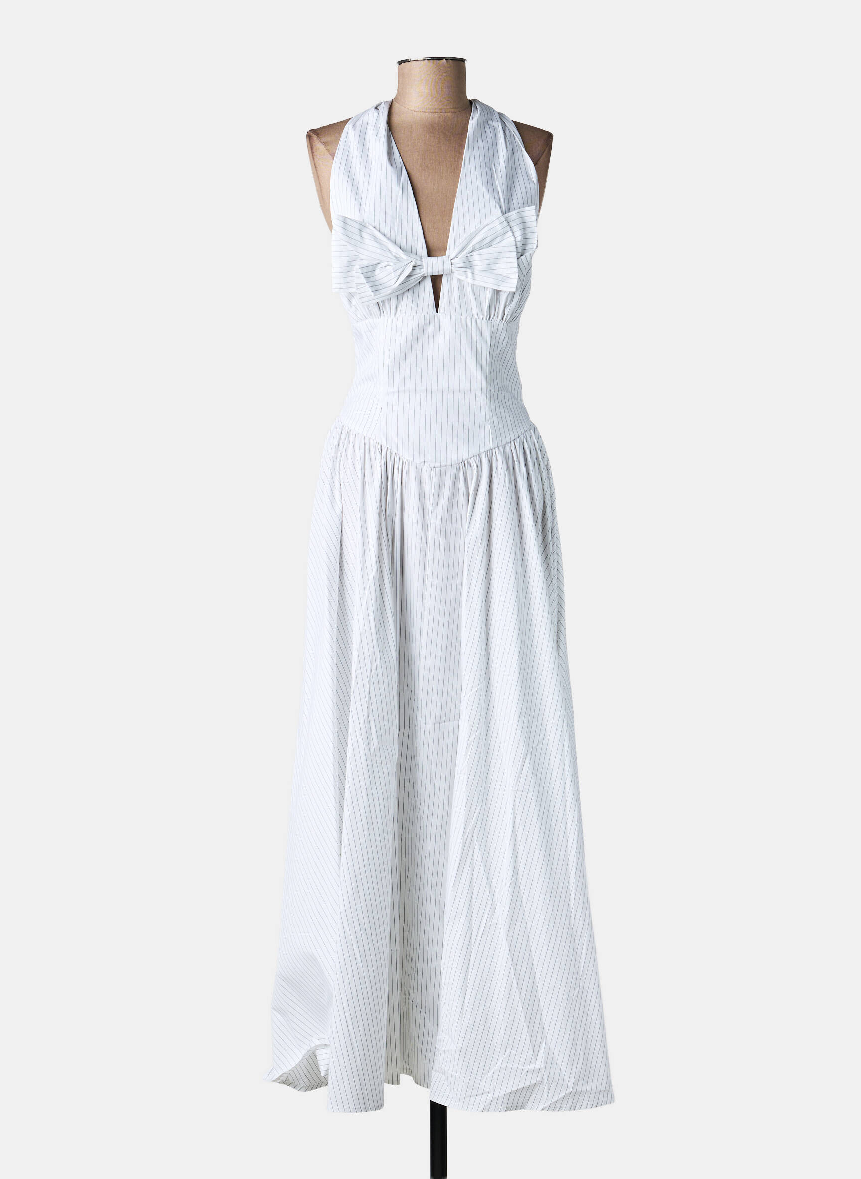 Rochie lungă fără mâneci fără mâneci alb LUMINA femeie