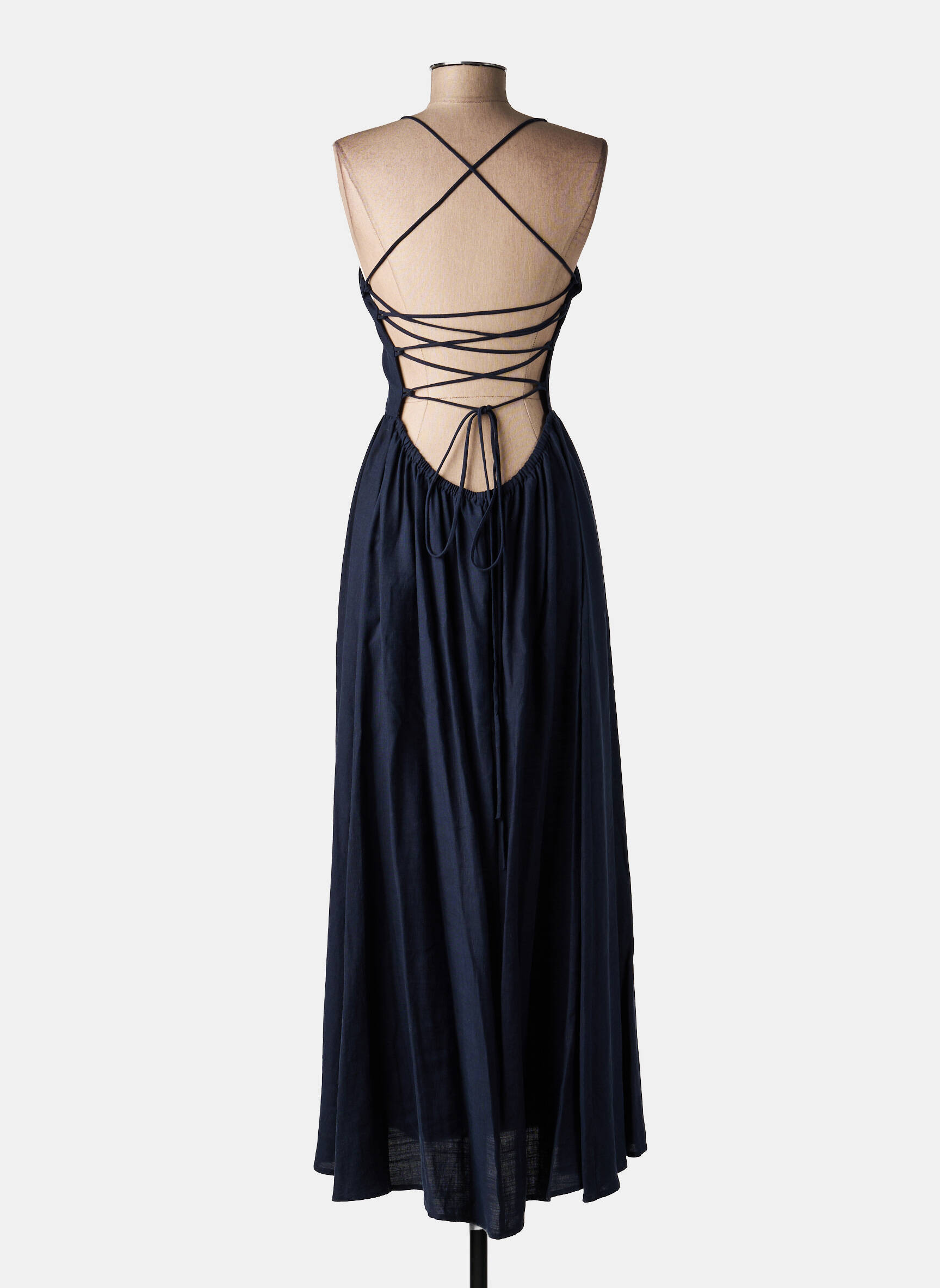 Rochie lungă fără mâneci fără mâneci albastru LUMINA femeie