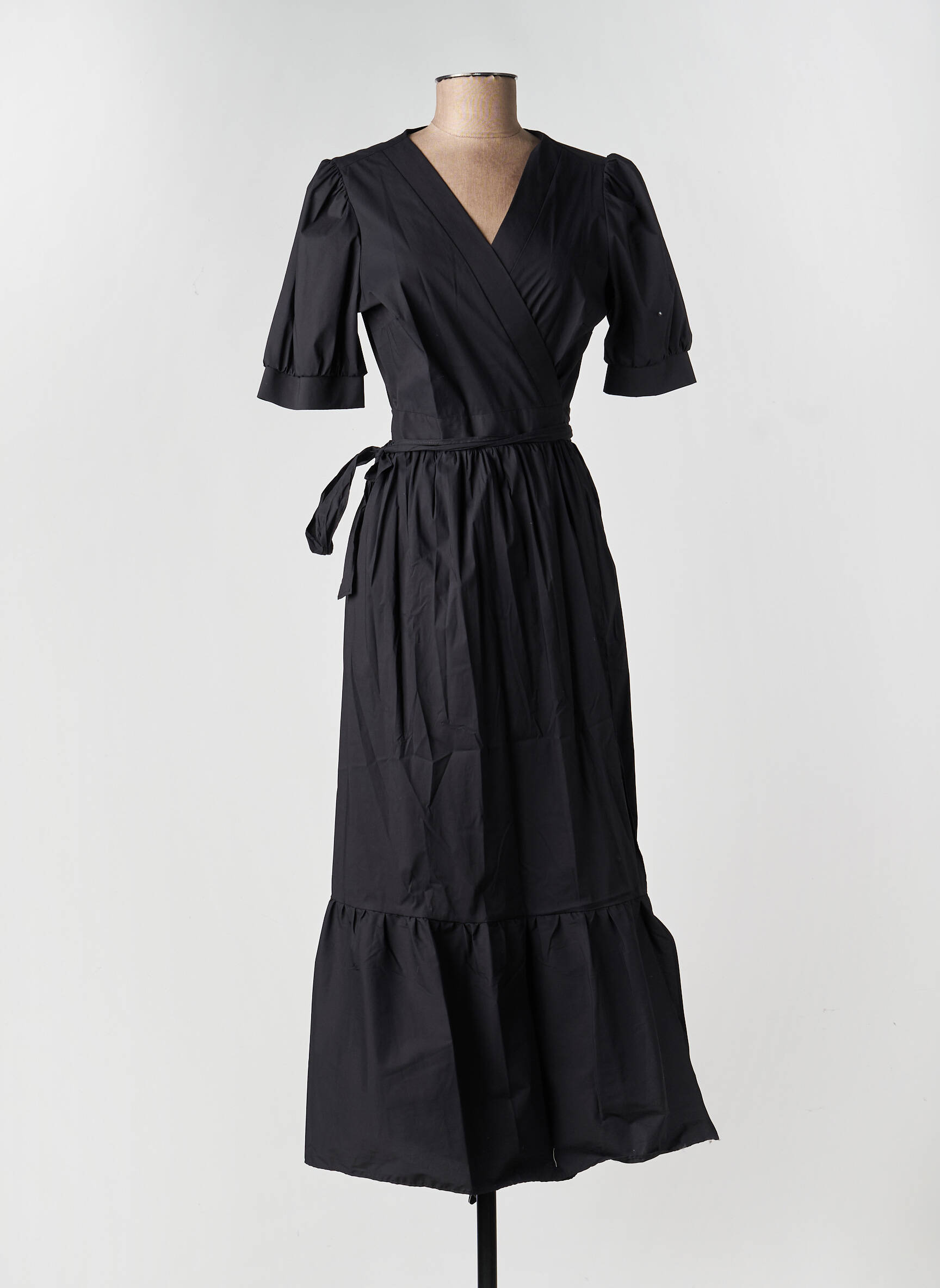 Rochie lungă mâneci scurte mâneci scurte negru DIANA GALLESI femeie