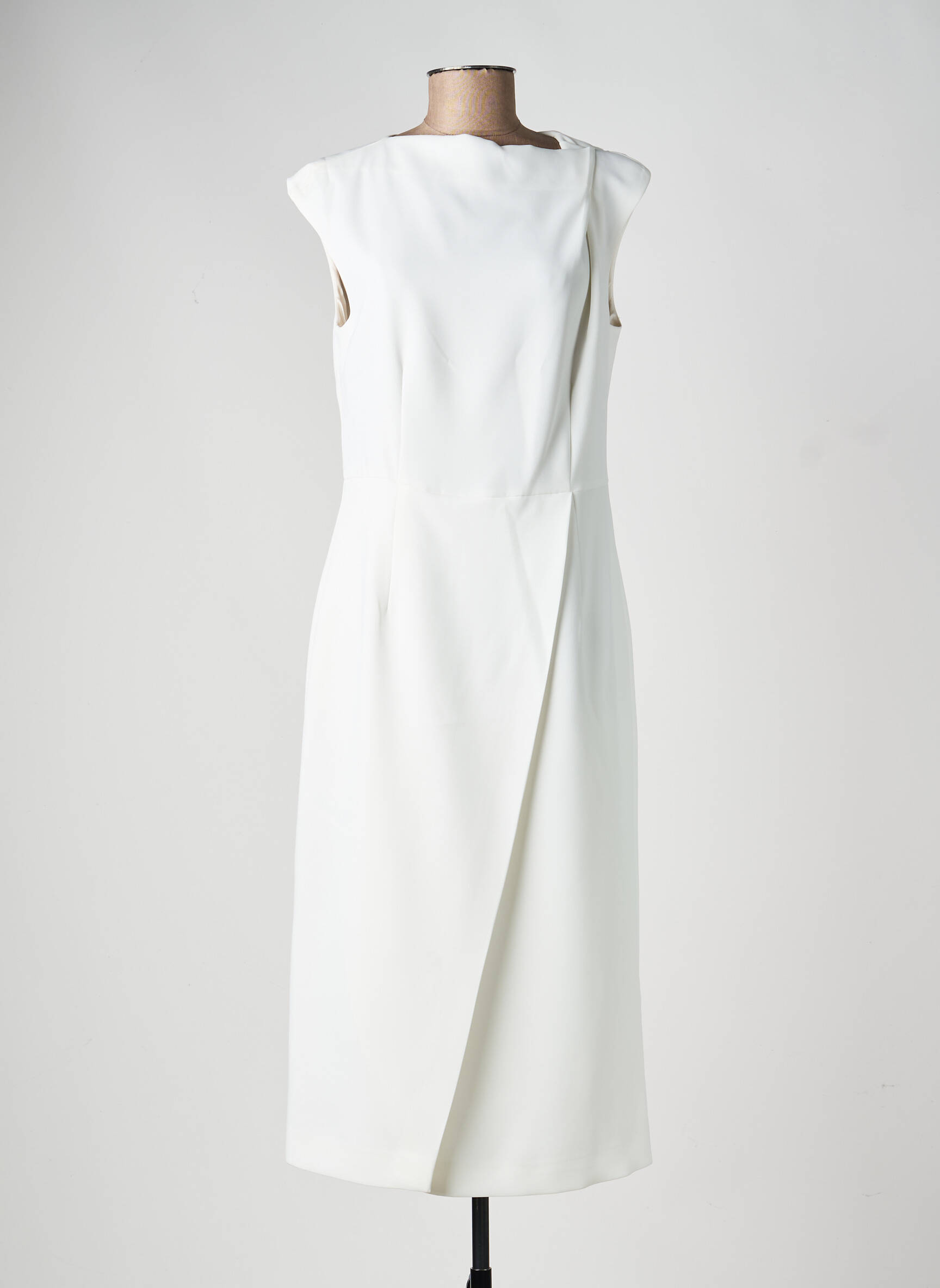 Rochie midi mâneci scurte mâneci scurte alb DIANA GALLESI femeie
